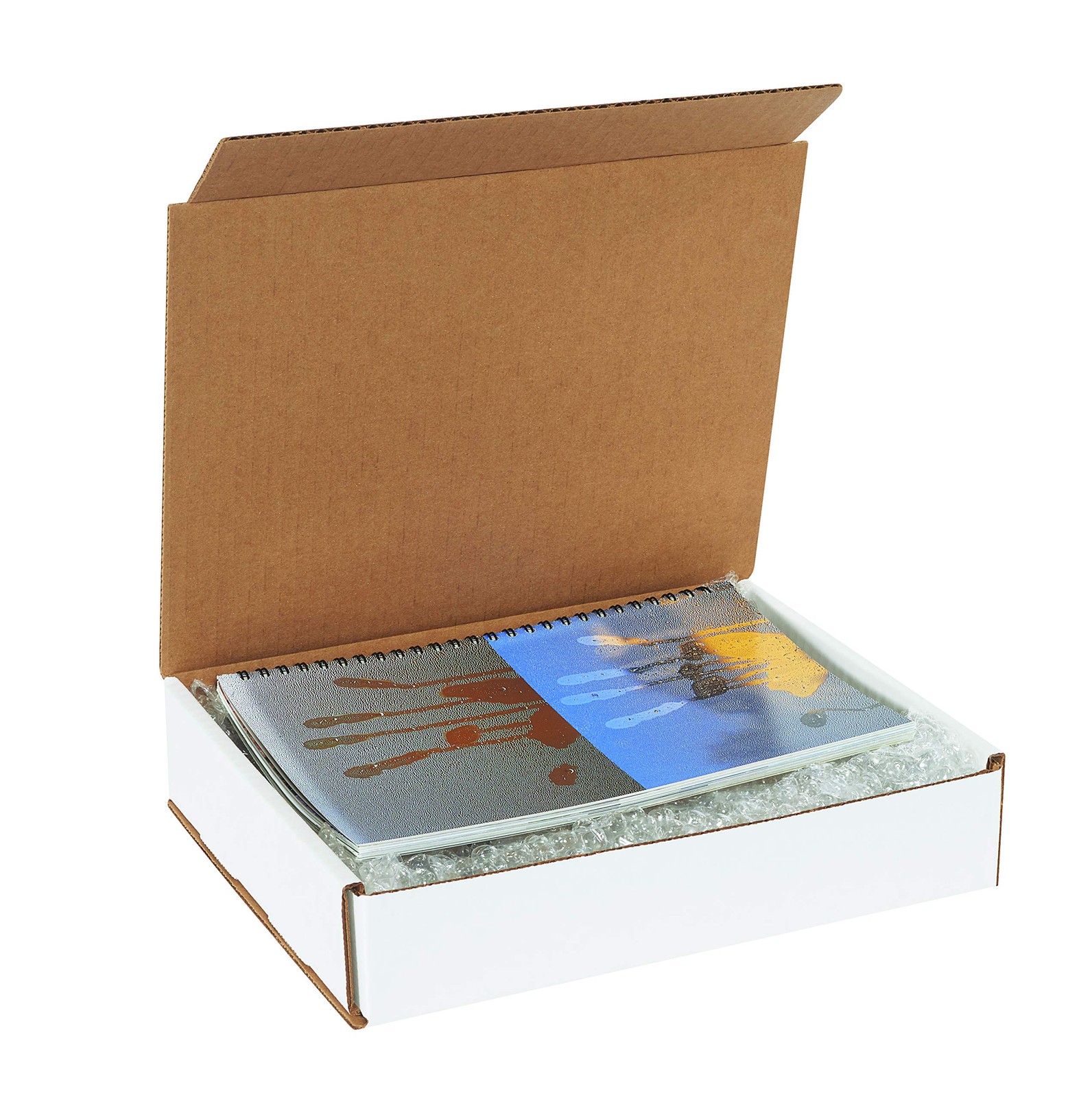 Oyster White Literature Mailers 18x18x2 Inch Strong Corrugated Box Made in USA