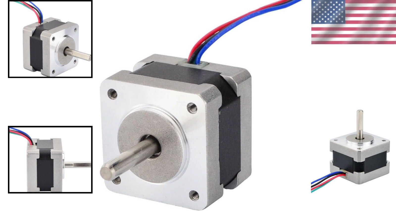 Stepper Motor NEMA 14 Bipolar 0.9 Deg 11Ncm 4-Wires 0.4A