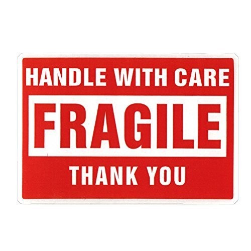 4 Rolls 500/Roll 3 x 5 Fragile Stickers Handle With Care Shipping Mailing Labels