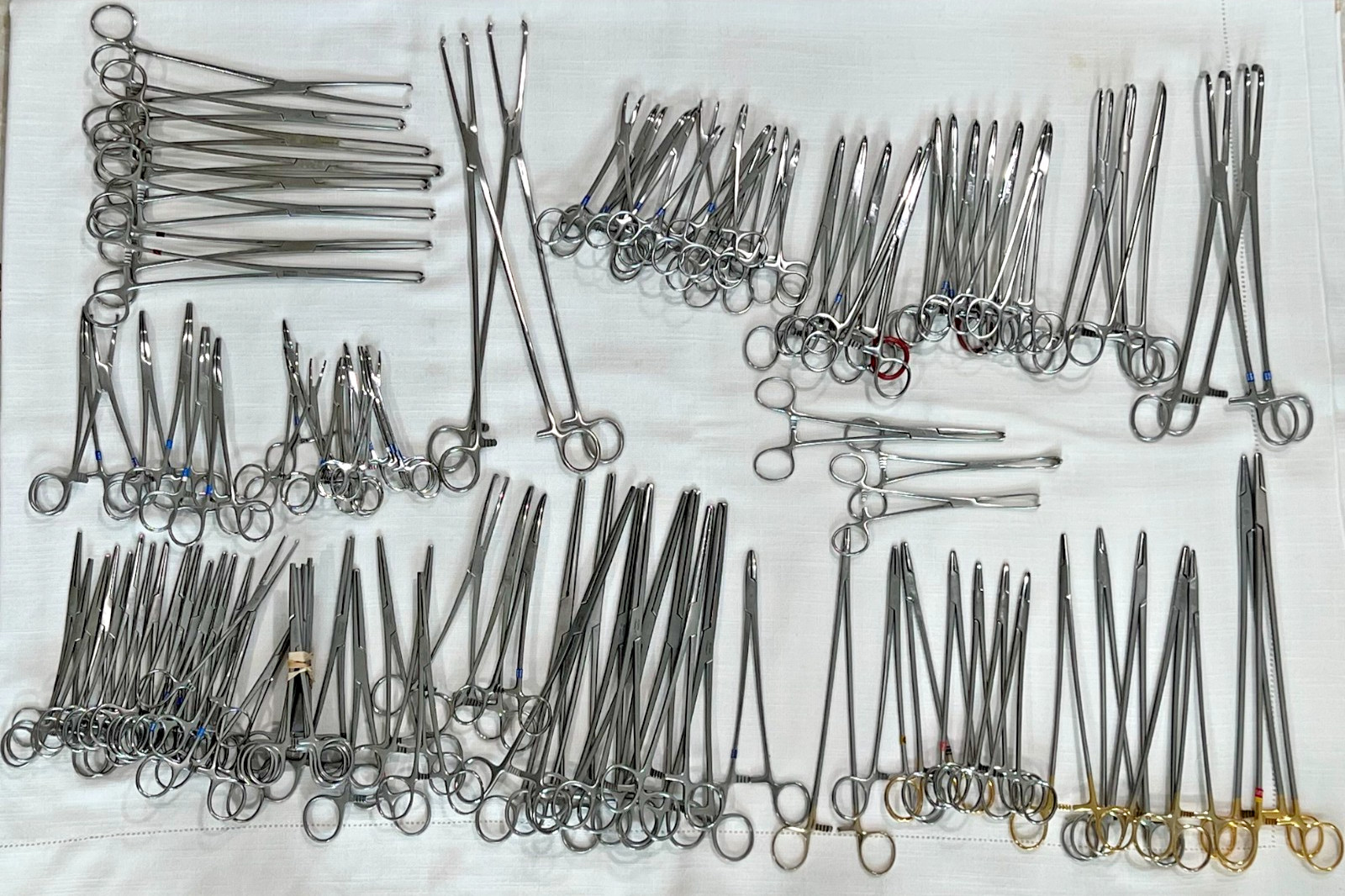 Assorted Lot of 108 Various Brand & Size Of OR Medical Surgical Instruments, S.S