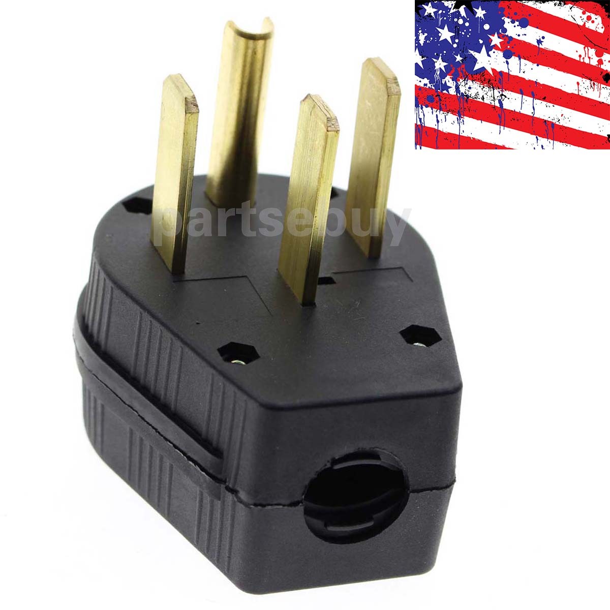 Power Plug For NEMA 14-50P, 8AWG/4C, SJOOW jacket Rubber Generator Cable 50A