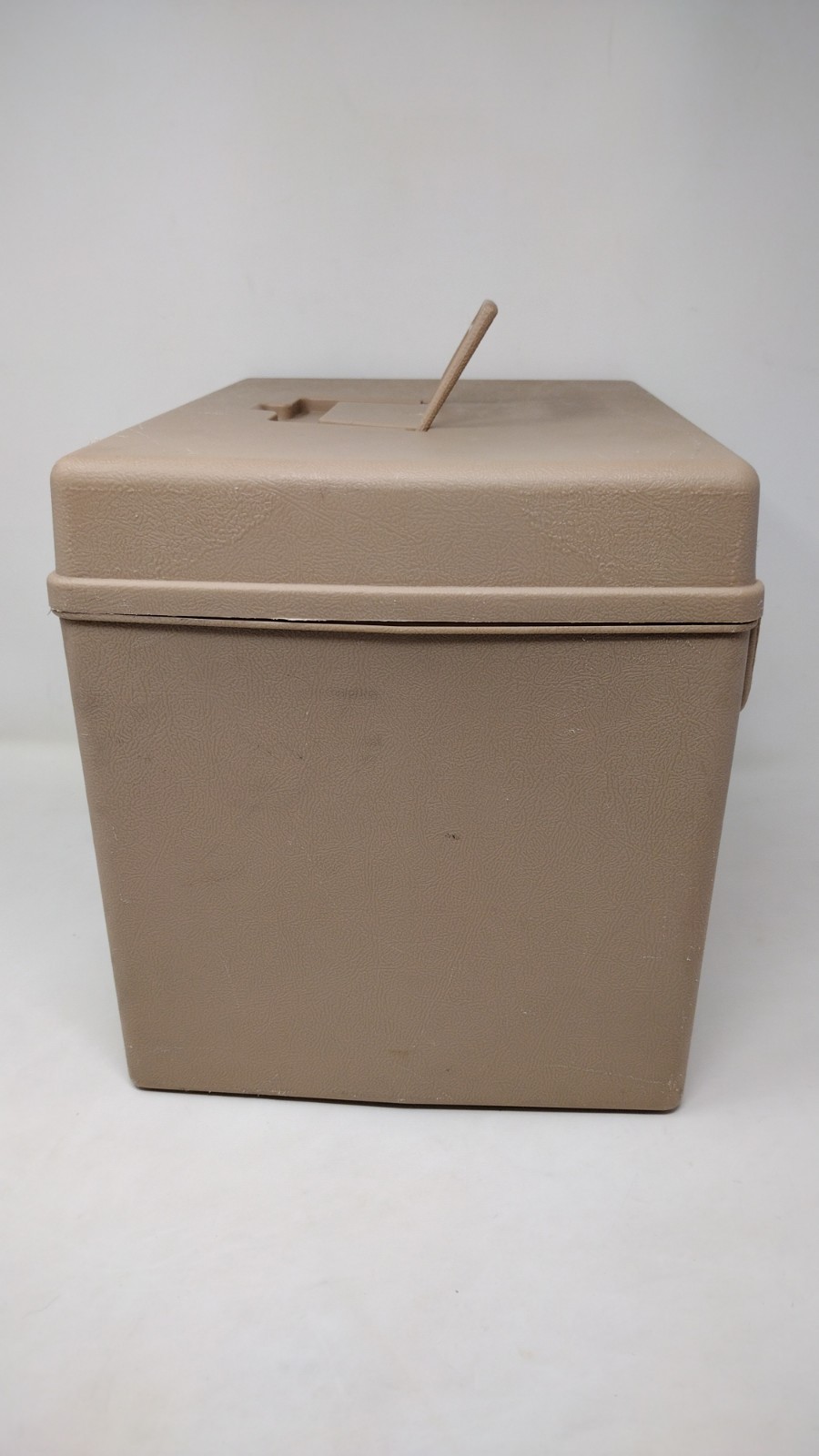 Vintage Sterling Plastics Company Tan jumbo File Folder Box Storage USA 1970s 2