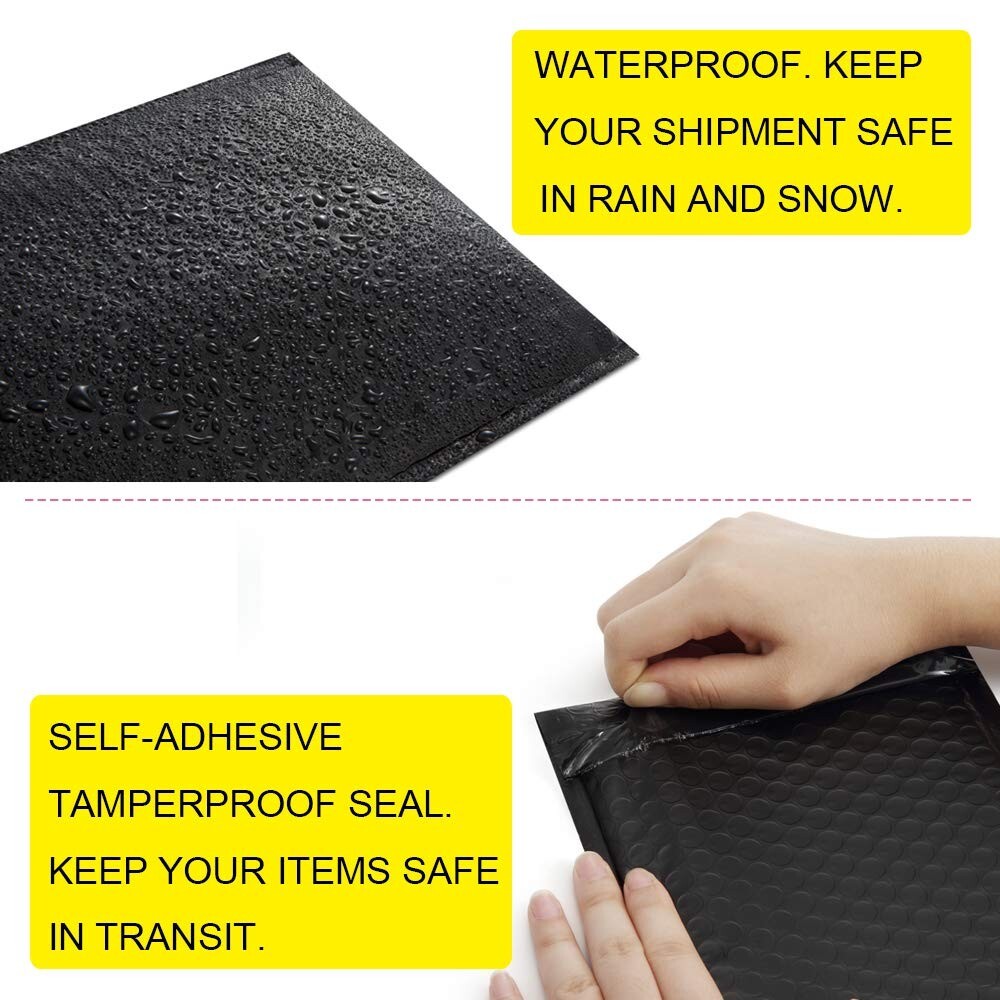 ProLine® 50 Black #2 8.5×12 Poly Bubble Padded Self Seal Envelopes Mailers