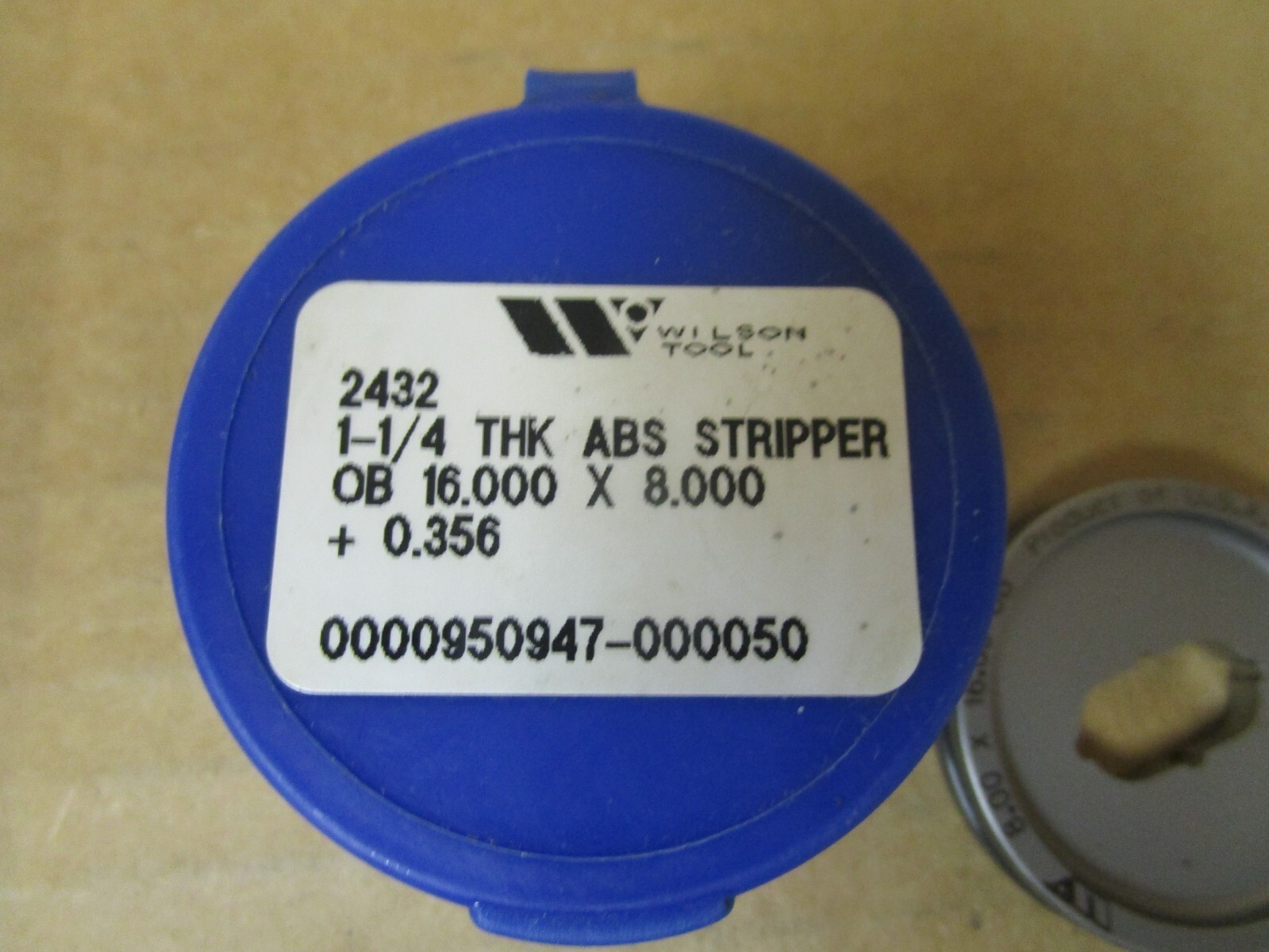 NEW WILSON TOOL 2432 1-1/4 THK ABS STRIPPER OB 16.000 X 8.000 + 0.356