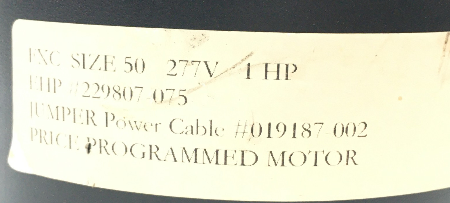 GE ECM2.3 DR02 Module ONLY 019187-002 229807-075 1HP 277 V CCW LE used #J012