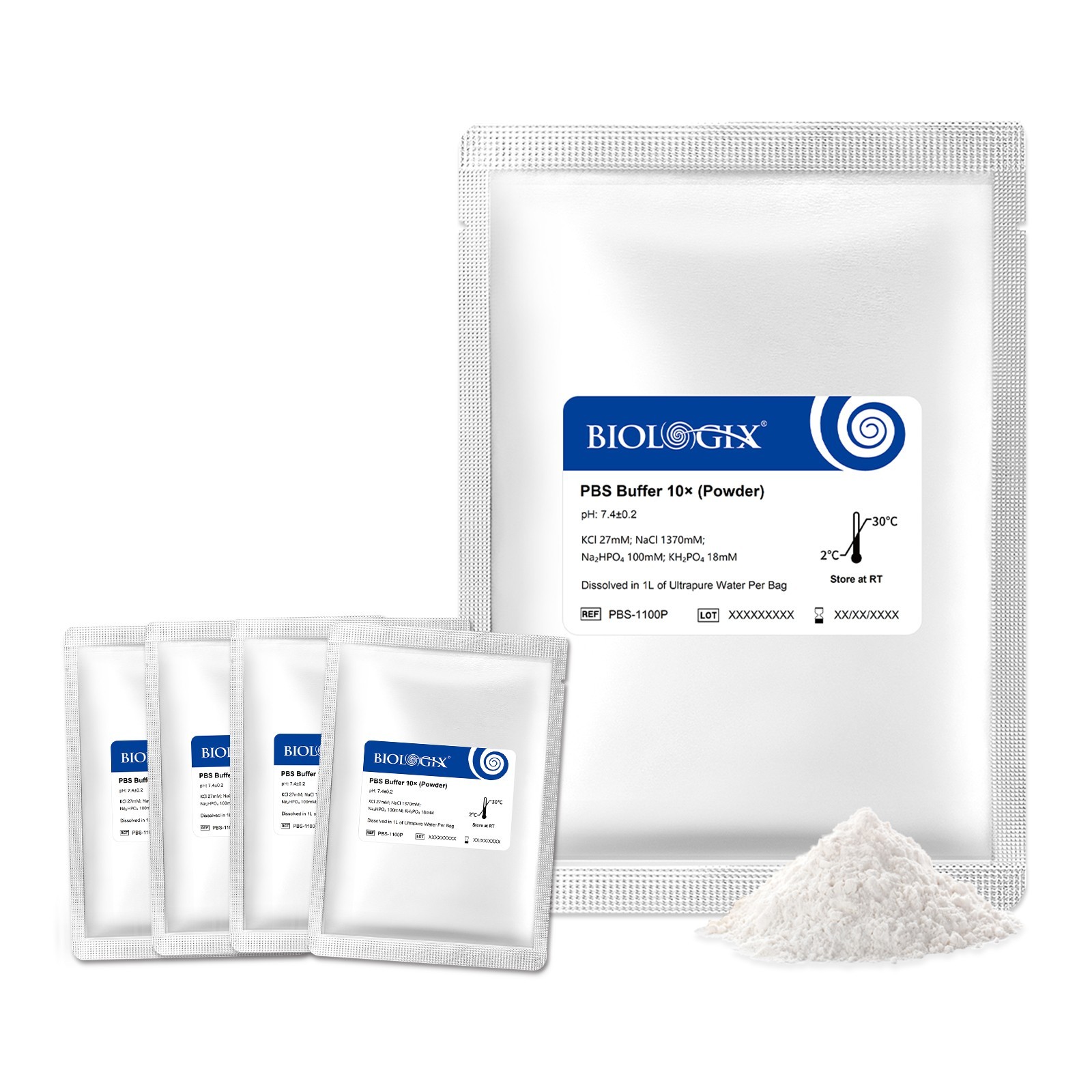 CryoKing Phosphate Buffered Saline 10X, PBS Premixed Powder, 7.4pH