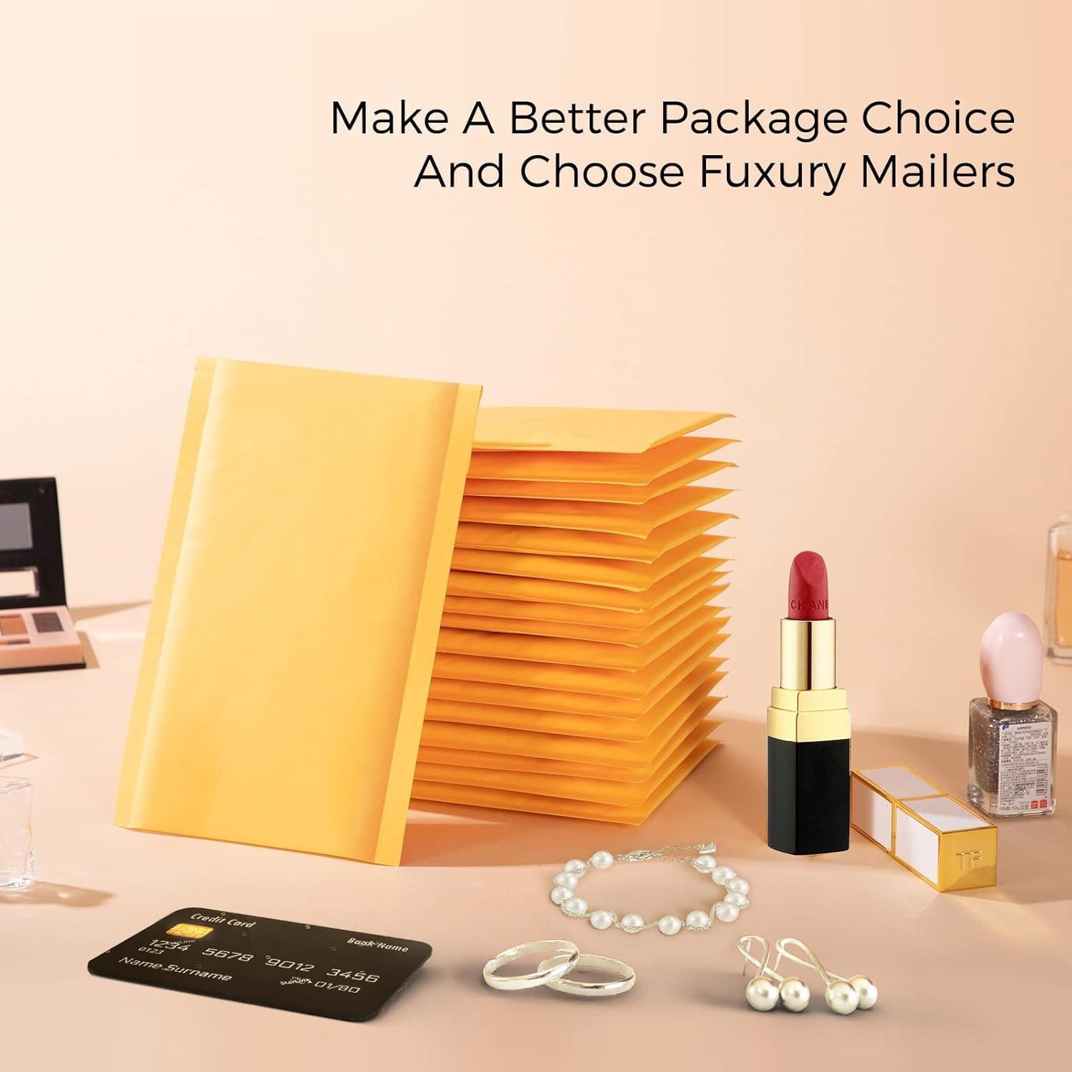 Waterproof and Dust Resistant Padded Mailers 4×8” – 50 Pack for E-commerce