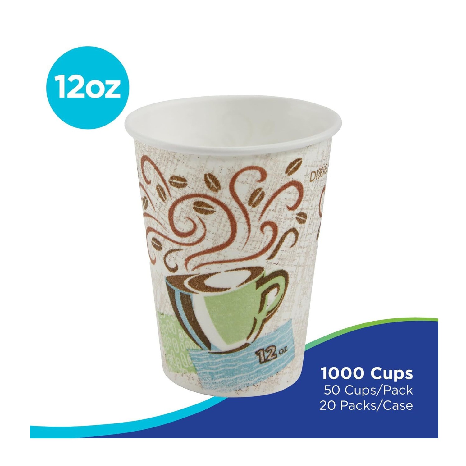 Georgia-Pacific Dixie PerfecTouch 12 oz Insulated Paper Coffee Cups (1000 Count)