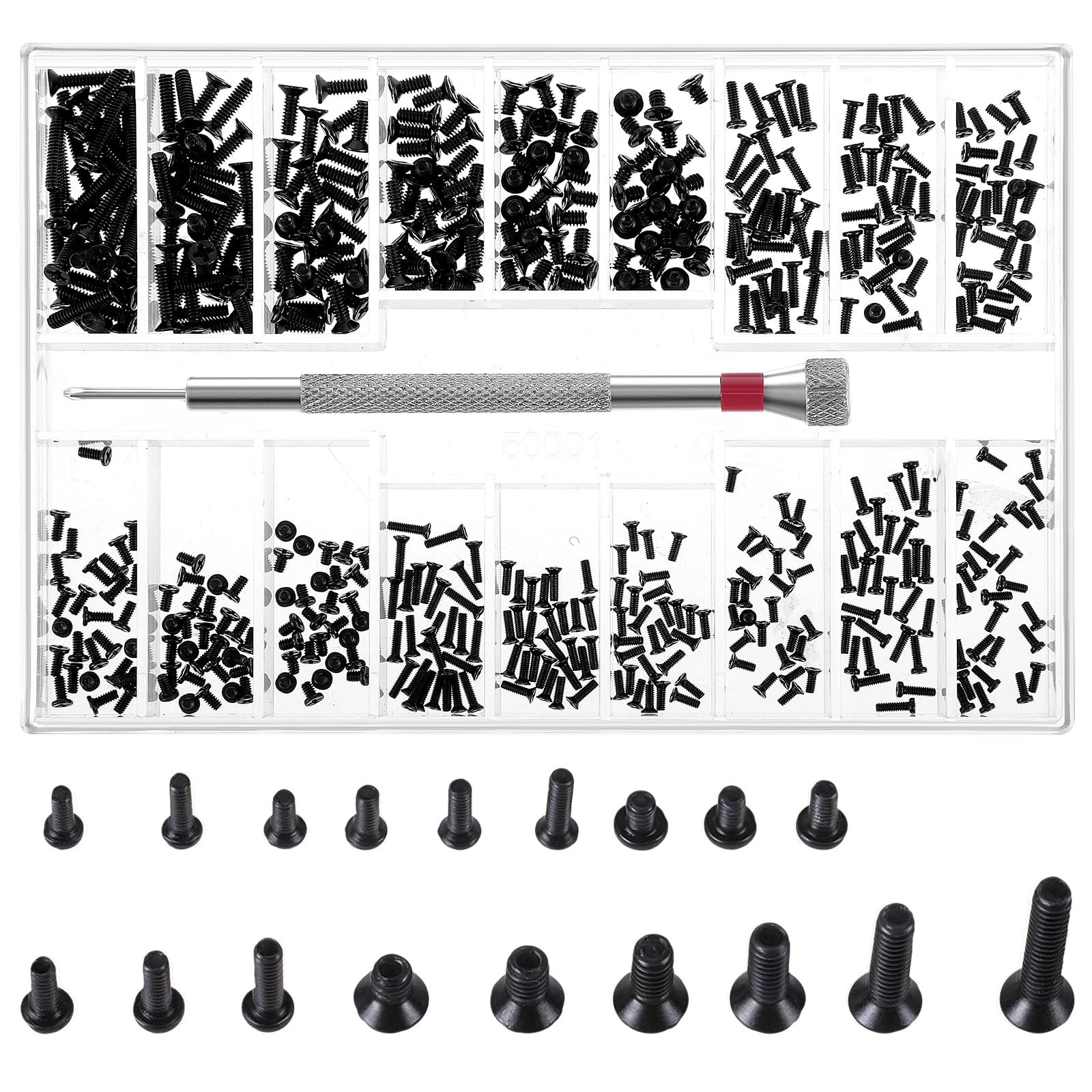 500 Pcs Tiny Screws Tiny Micro Repair Screw Kit M1.2/M1.4/M2.0 Small Replacem…
