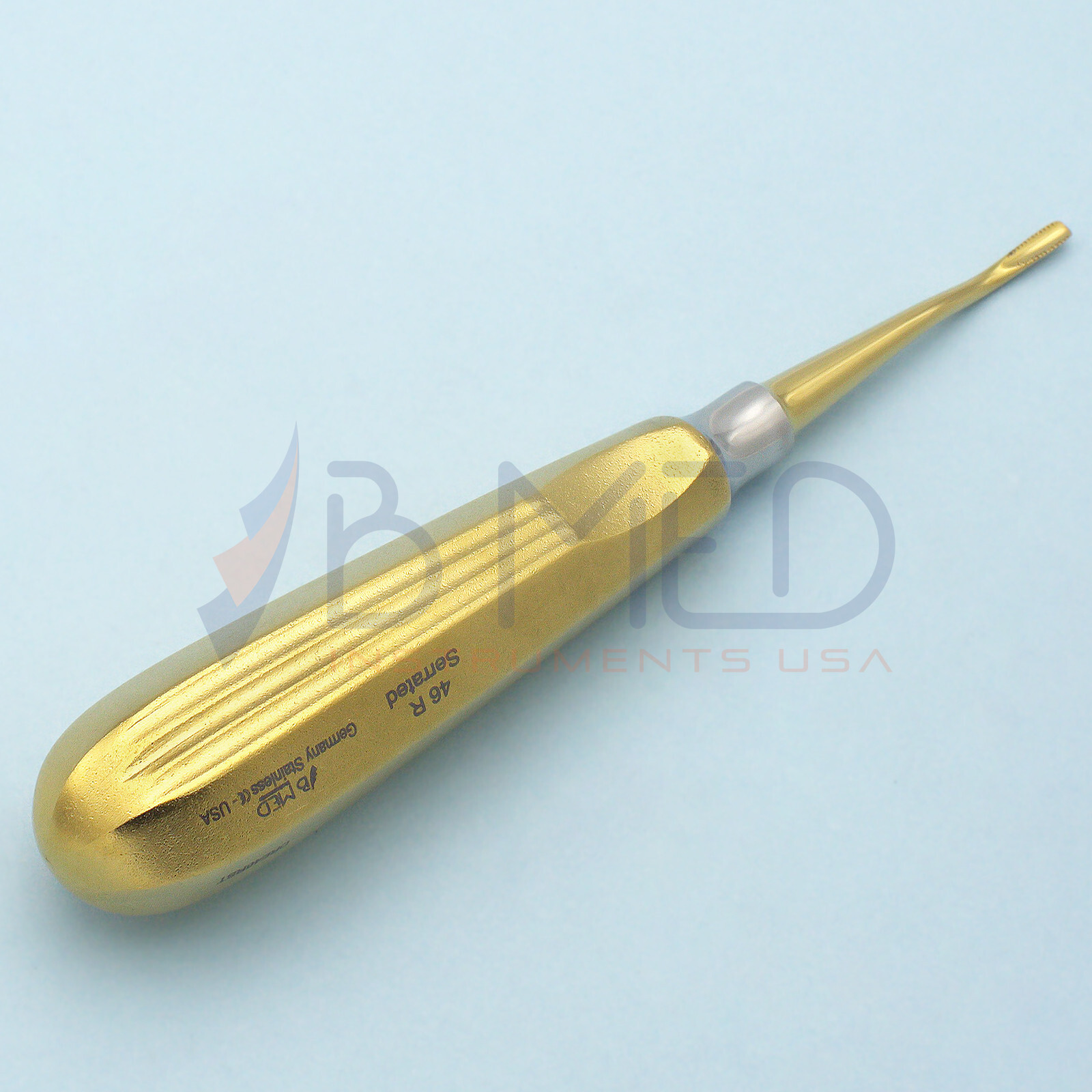 Dental Root Elevator 46R Serrated Titanium Tooth Extraction Oral Surgery