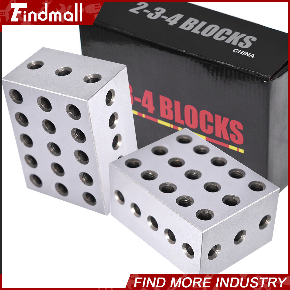 2 Matched Pair Ultra Precision 2-3-4 234 Blocks 23 Holes .0002″ Machinist