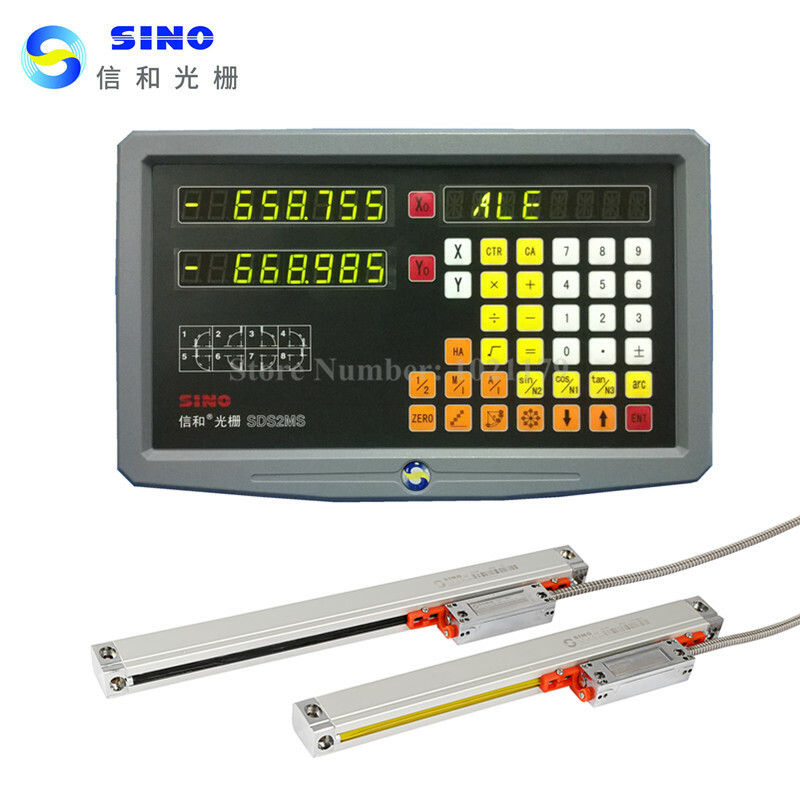 Sino SDS2MS 2 axis digital readout DRO kit+2 pcs KA300 5um linear scale