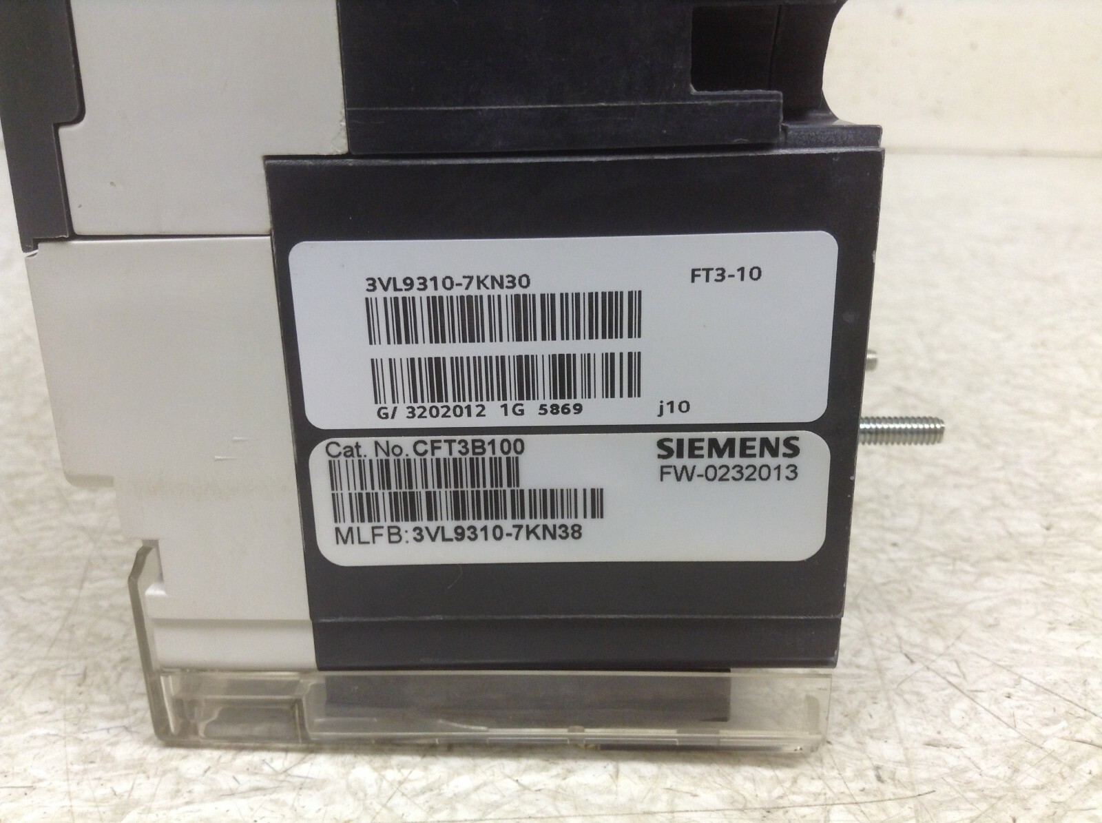 Siemens CFT3B100 3 Pole 100 Amp 600 V 250 VDC Breaker NFG3F250 NFGA (VT)