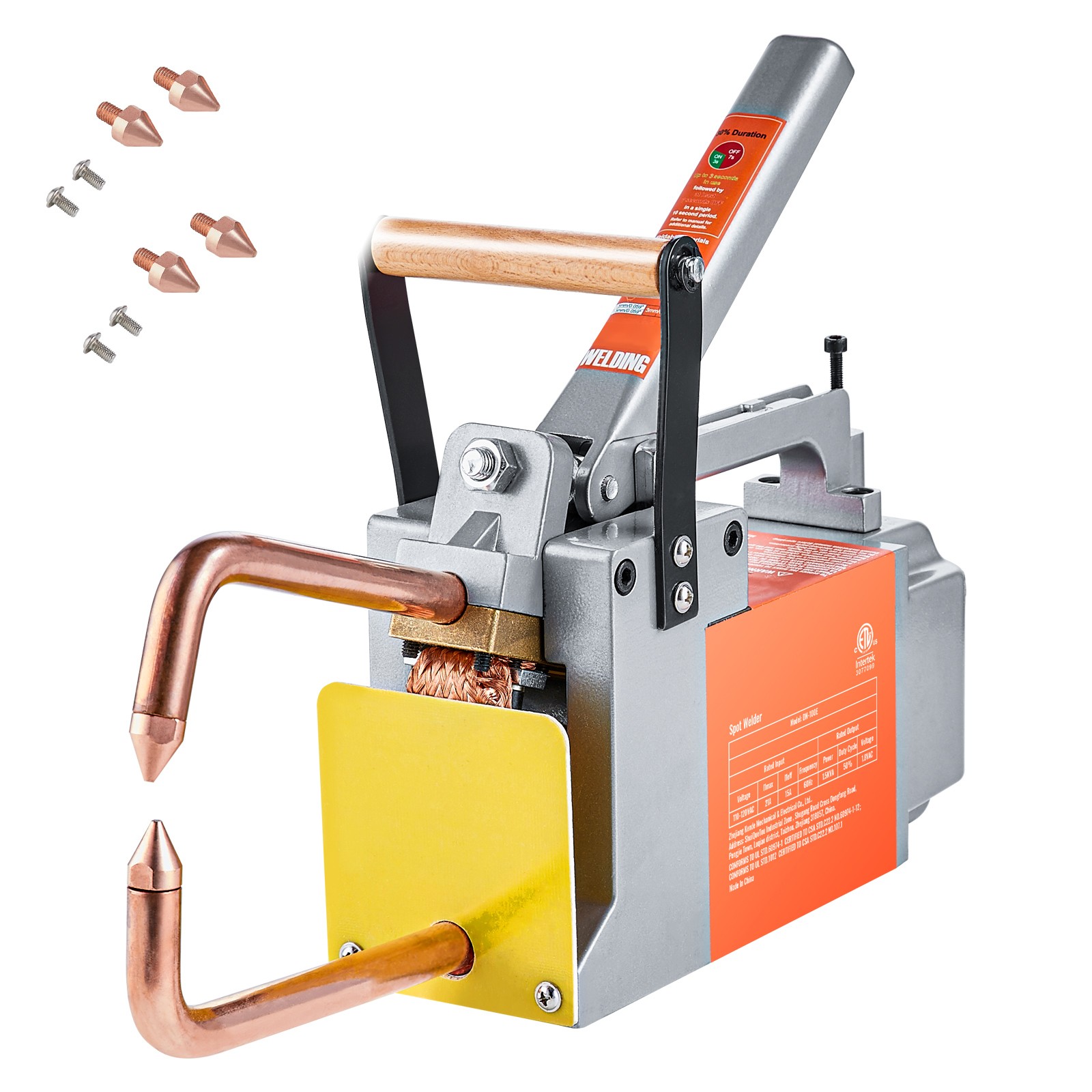 Uimoso Portable Spot Welder for 1/8-inch Metal with 1.5KVA Input Capacity