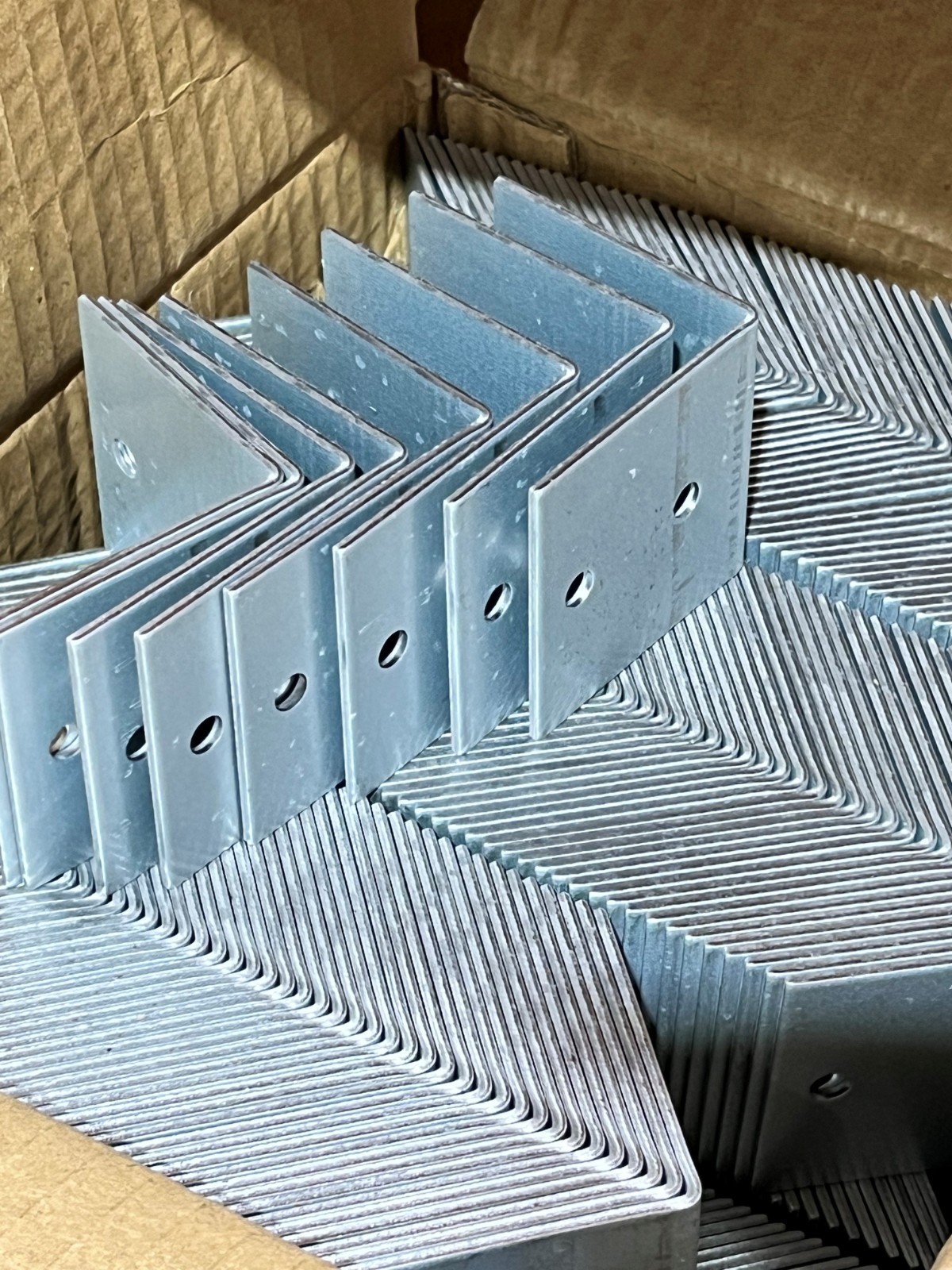 Commercial Grade Galvanized 2″x2″x2″ Angle Bracket 90 degree bend (4) 1/4″ holes