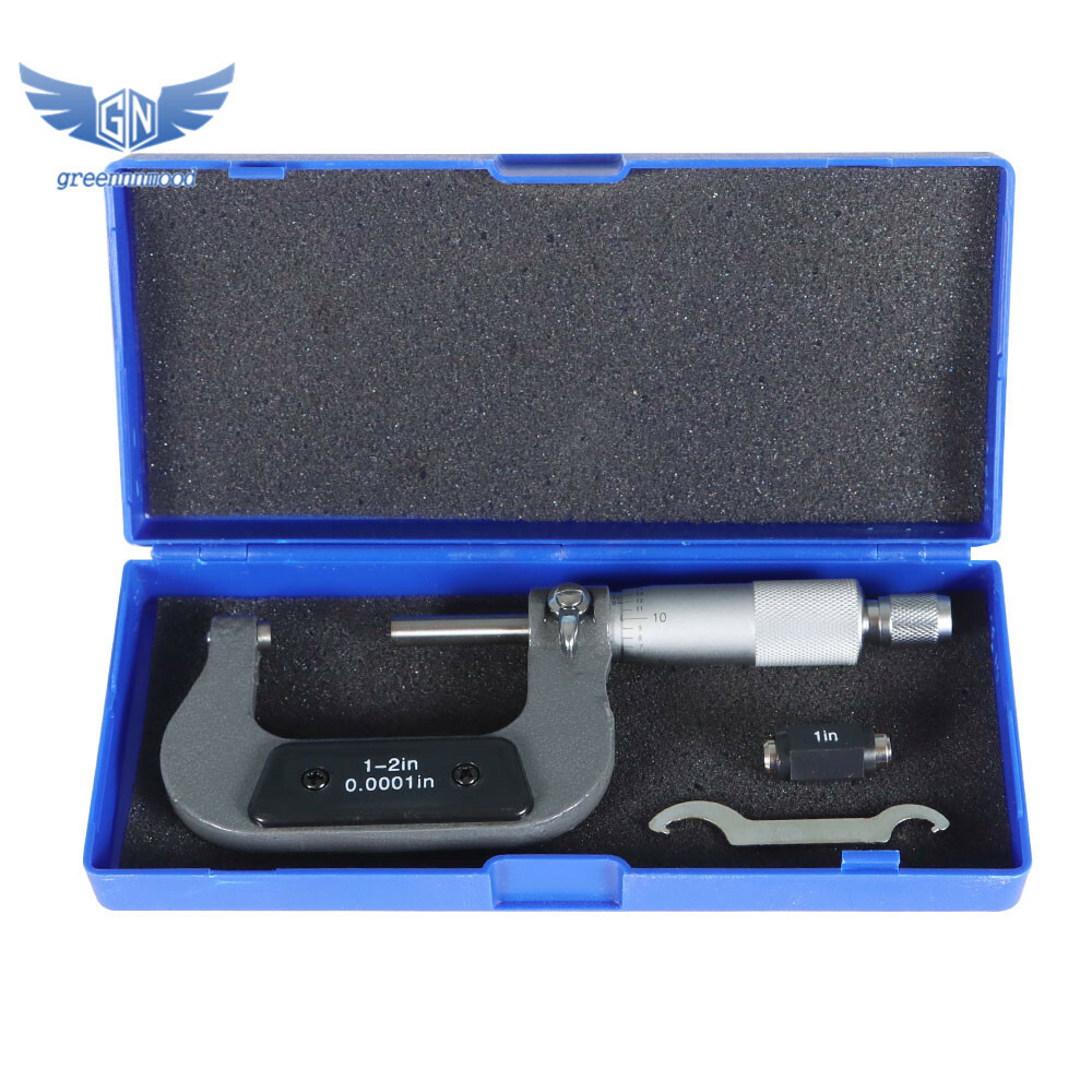 New 1-2″ Precision Outside Micrometer 0.0001″ Carbide Tipped