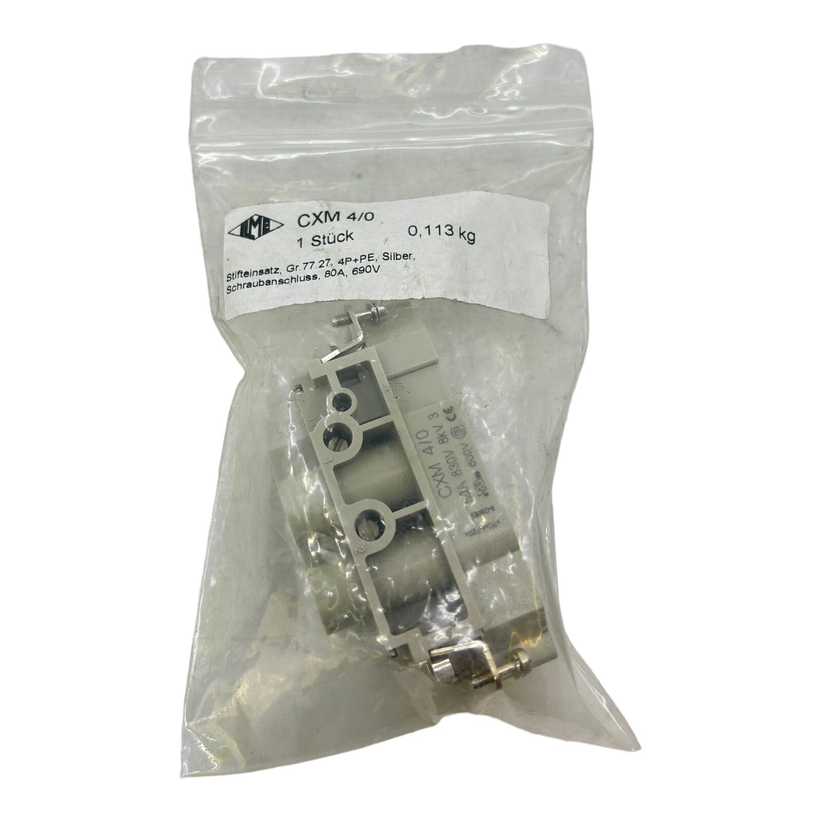 ILME Cxm 4/0 Terminal Connector 80A 8kV 4polig Protection IP20 Without Casing