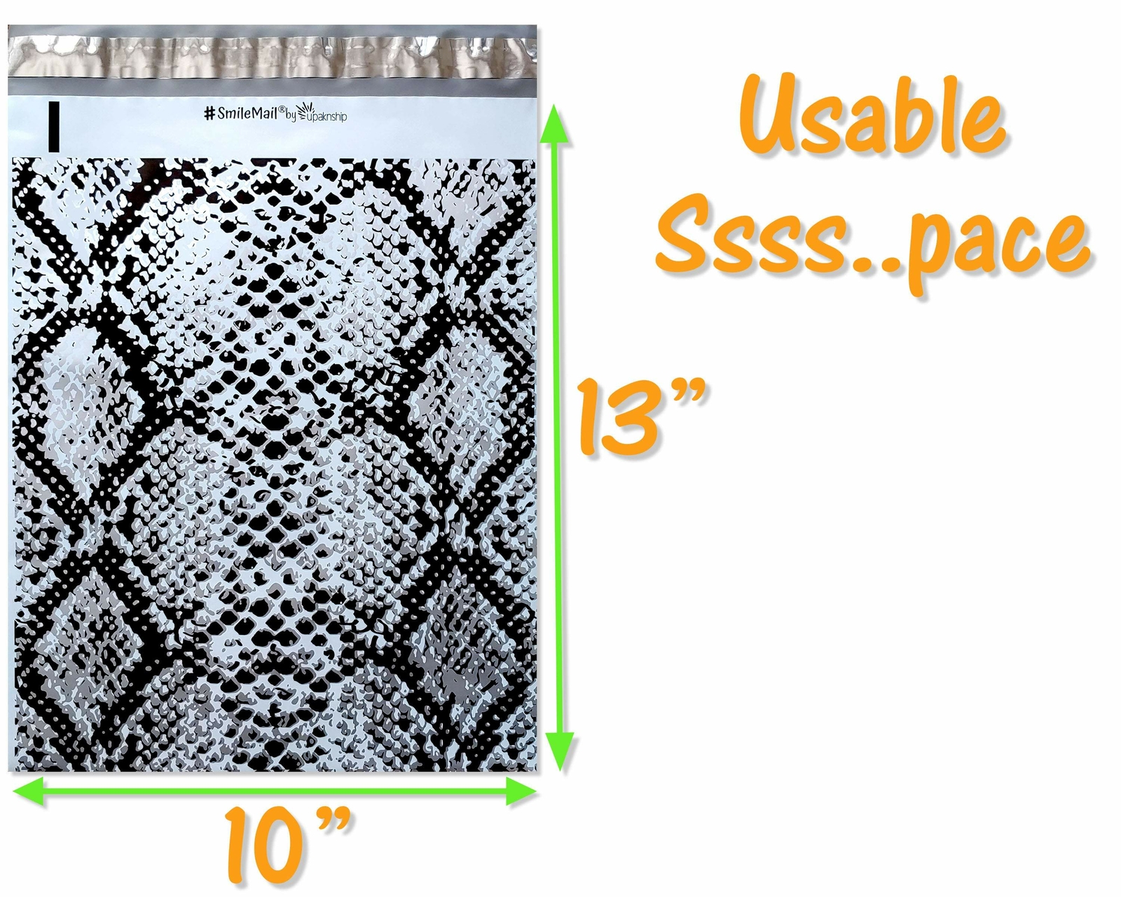 Snakeskin Poly Mailers, 10×13″ Shipping Mailers, Self Seal, Custom Mail bags