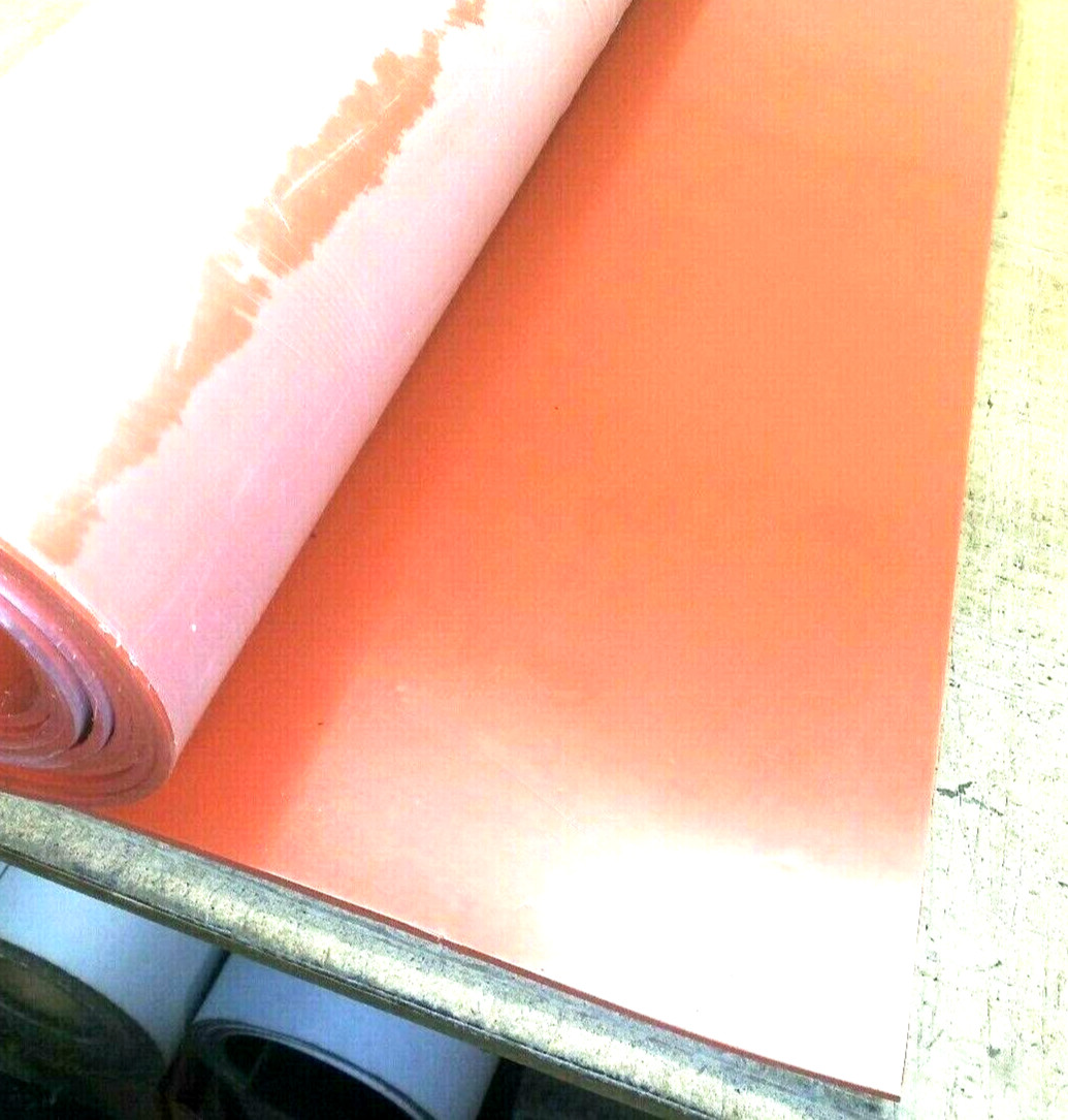 Silicone Rubber Sheet Hi-Temp Red 1/16”Thick x 8″ x 8″ Sq 60D Std U.S.A.