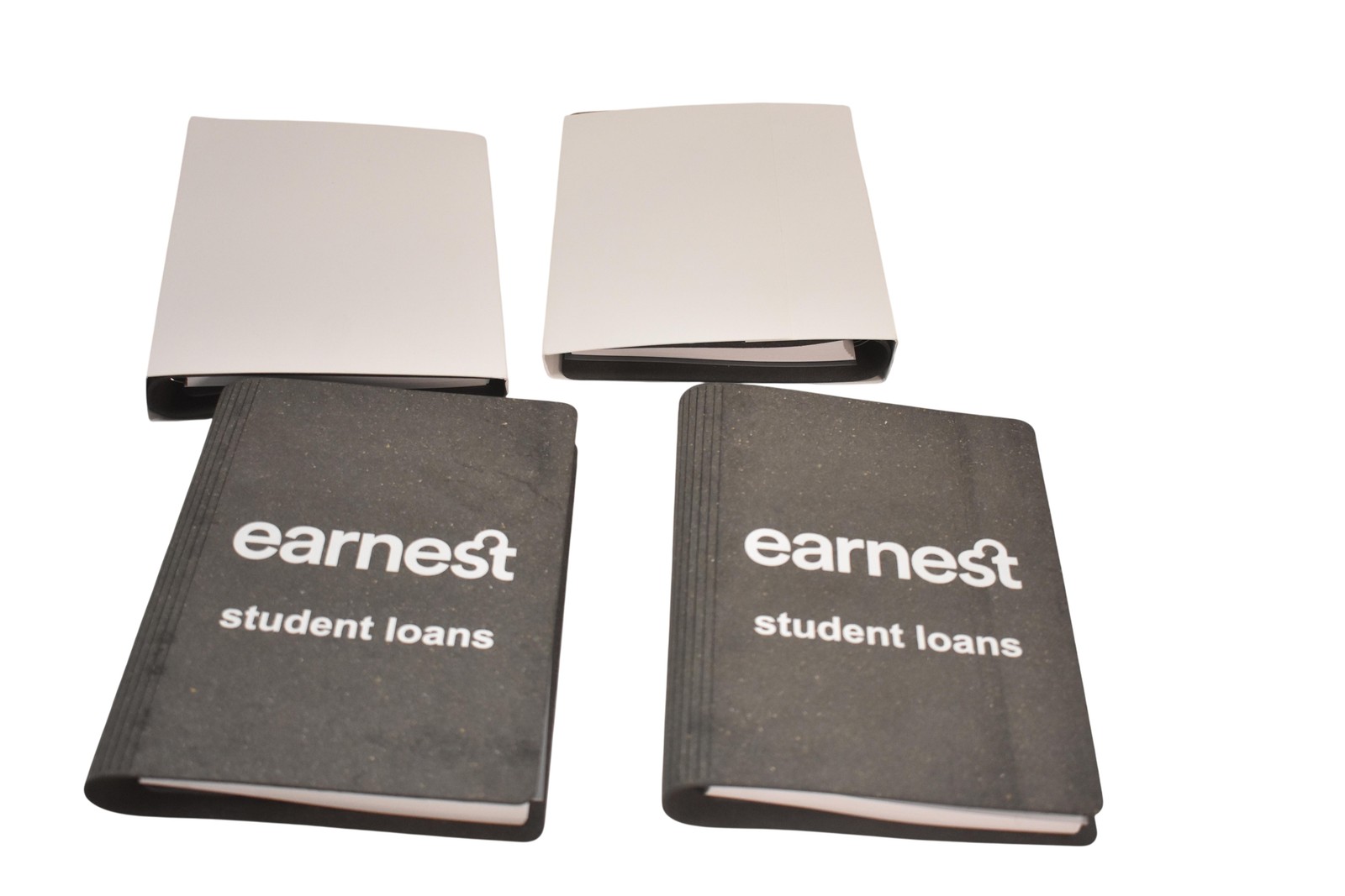 Lot Of 4 Branded Daily Use Binders Student Loans Black White Plastic Office