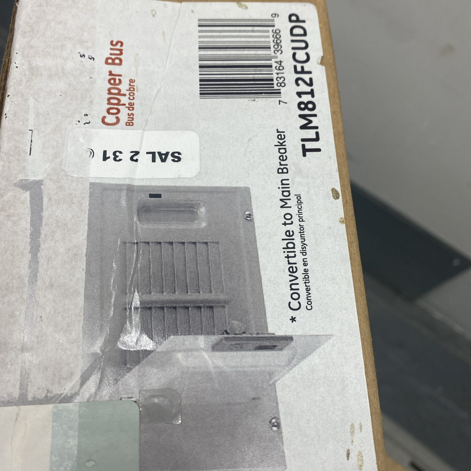GE 125A Indoor Main Lug Circuit Breaker Panel 8 Spaces 16 Circuits TLM812FCUDP