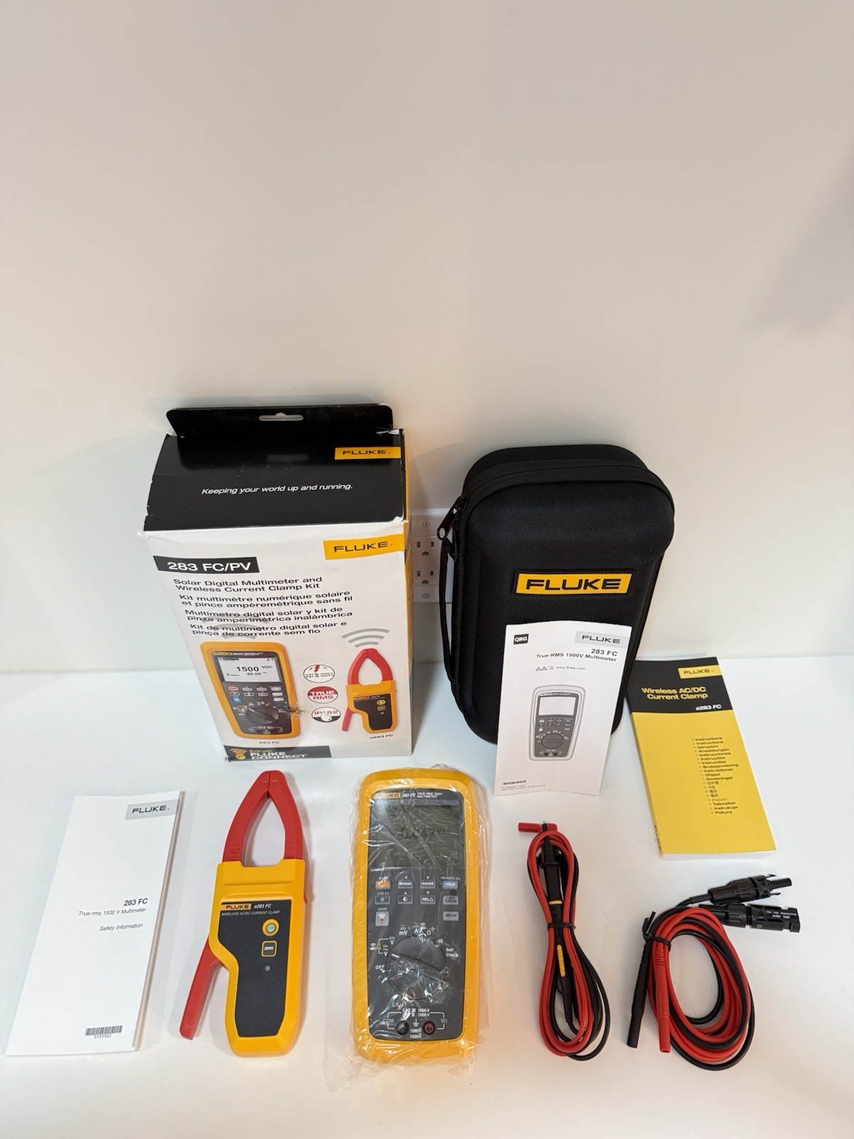 FLUKE 283 FC/PV SOLAR DIGITAL MULTIMETER & WIRELESS CURRENT CLAMP MFD-2025