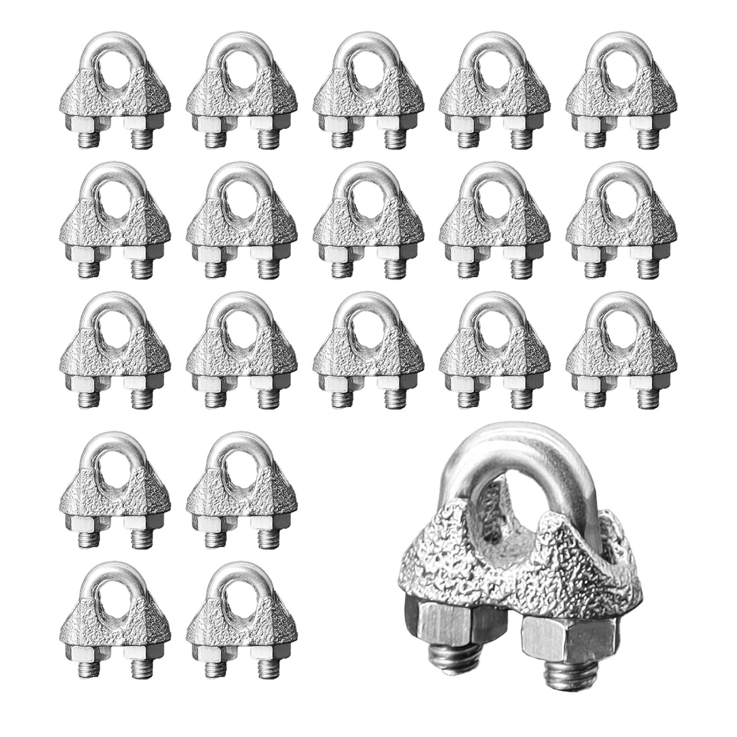 Clamp, 3 Pc or 20PCS 1/8 Inches M3 Cable Clamps, Zinc Plated Wire clamp