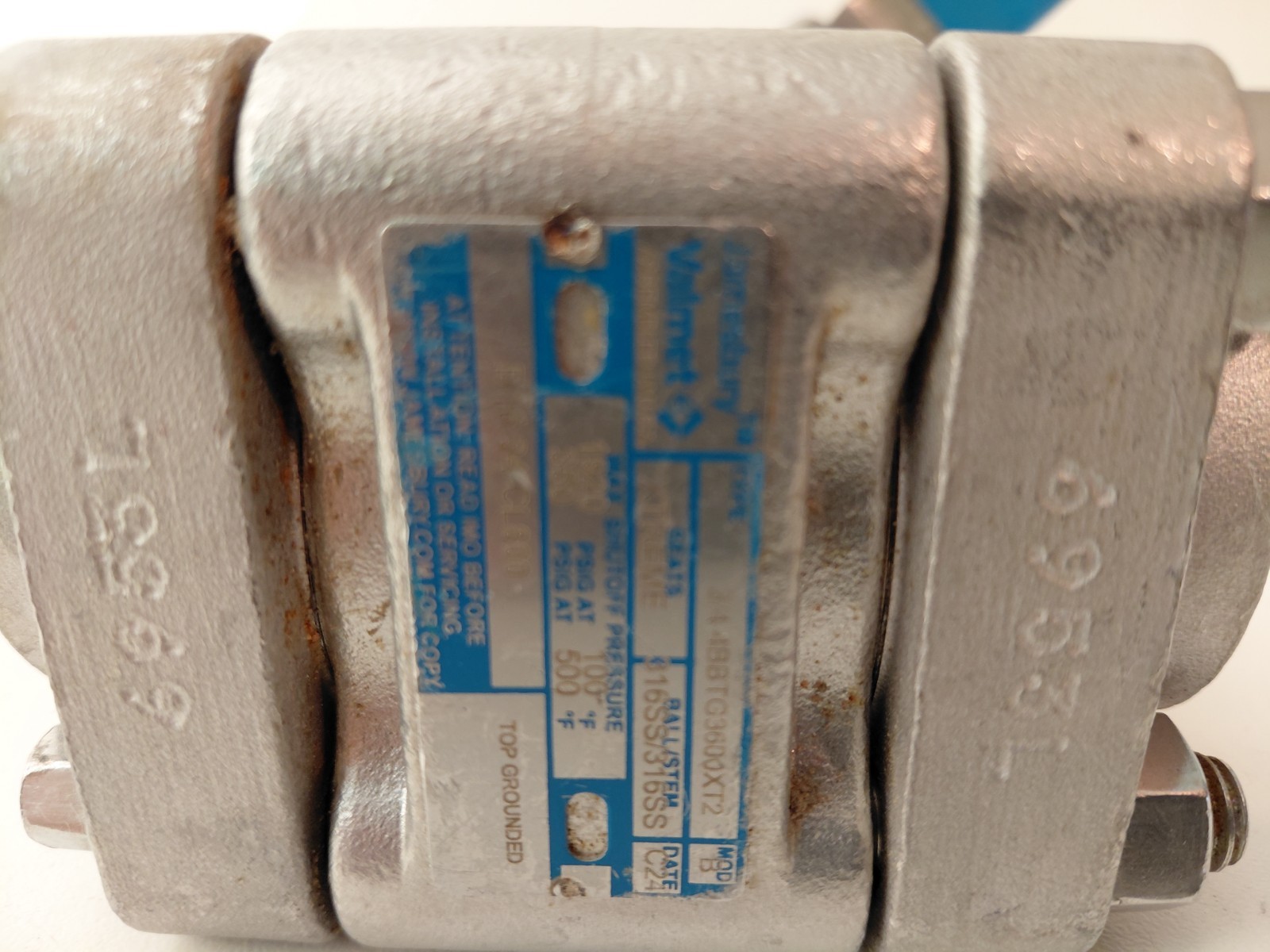 Jamesbury 4BBTG3600XT2 3/4 Inch Ball Valve CF8M, CL800, 0838K