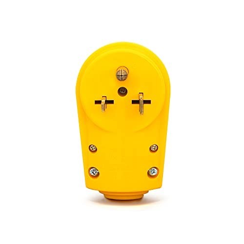 Welder Plug 50 Amp NEMA 6-50P Replacement Male Plug Heavy Duty Yellow ETL Listed
