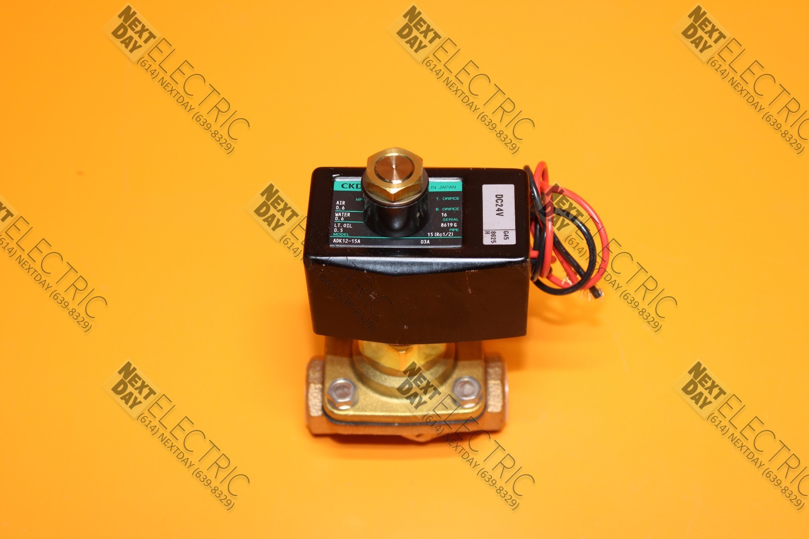 CKD, ADK12-15A-03A, 2 Port Solenoid Valve DC24V 24VDC G45 8625