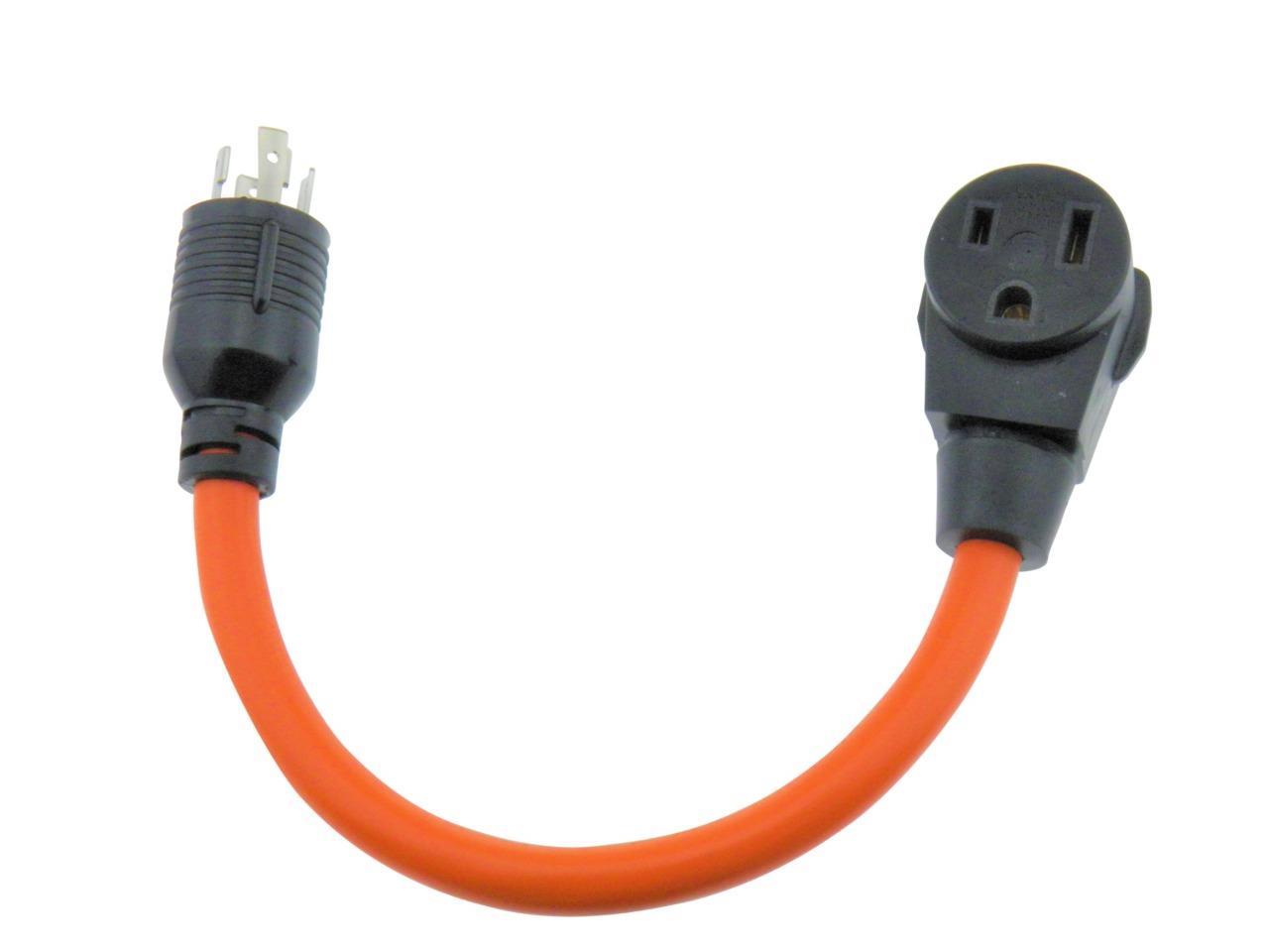 MPI Tools L14-30P to N6-50R Generator Welder Adapter 30 amp to 50 amp 3 wire 18″