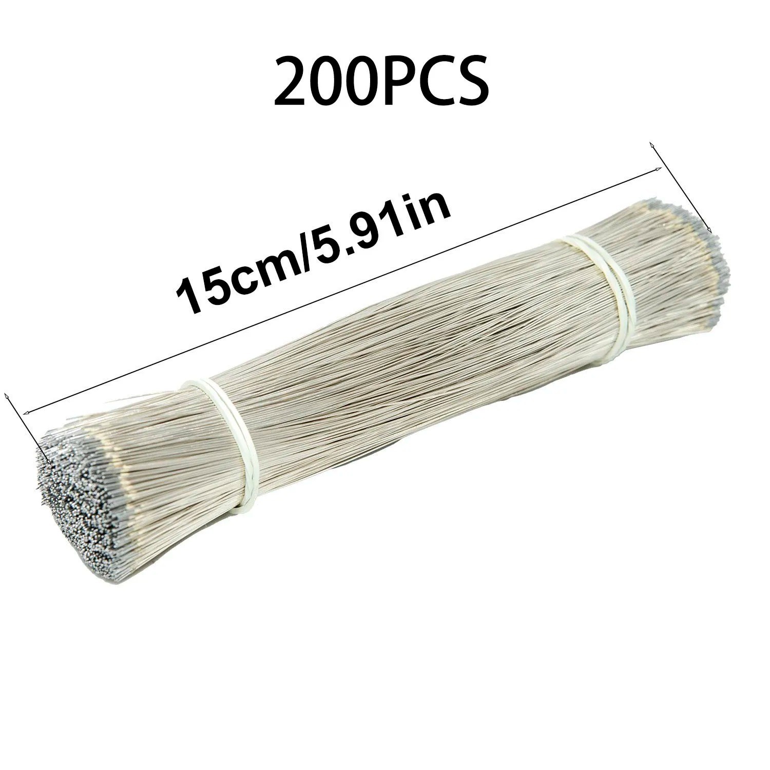 200pc LED Neon Light Welding Wire Connector 12V 24V Silver Enameled