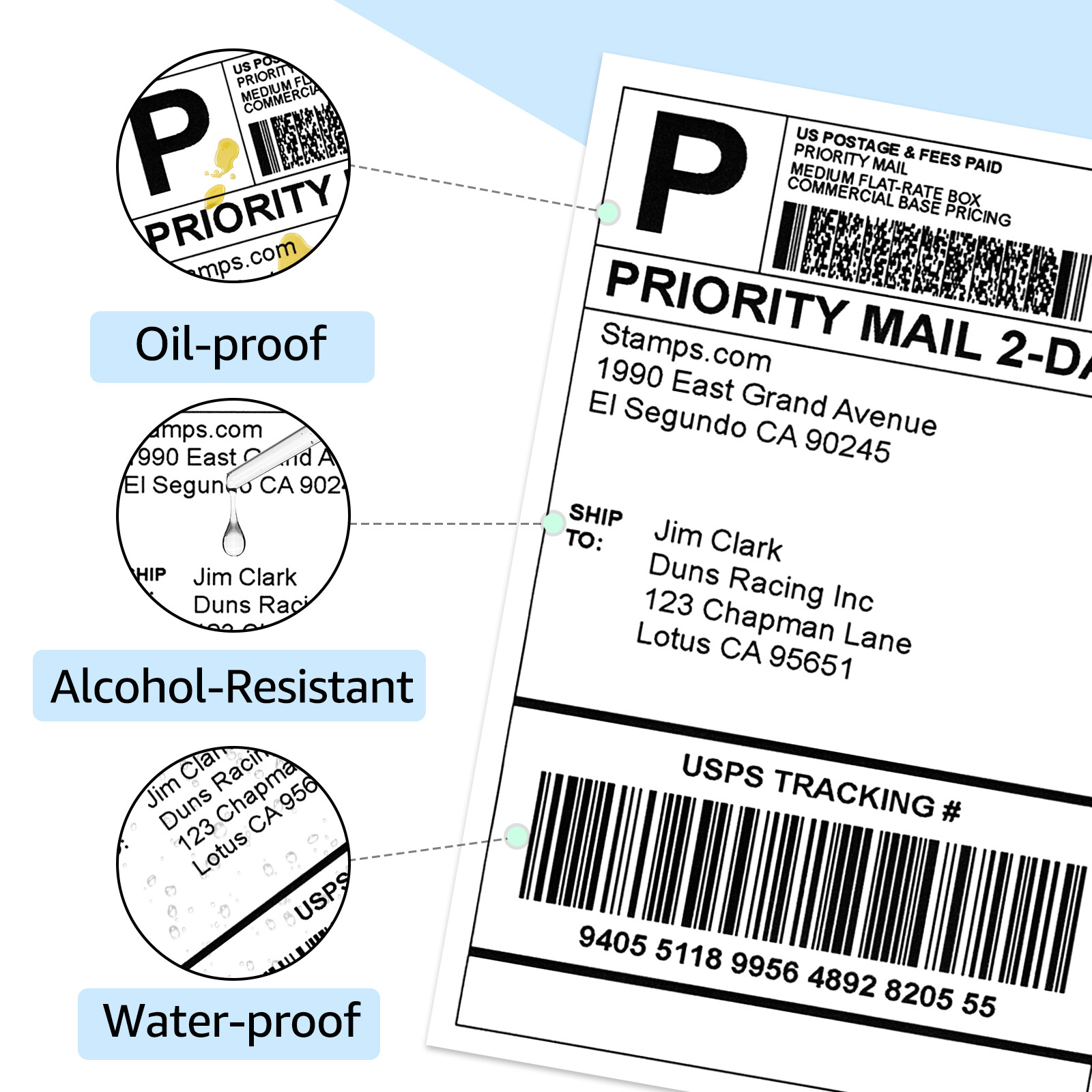 4X2 Direct Thermal 750 Labels Per Roll 4″X2″ For Zebra LP ZP GX LP2844 GC420T