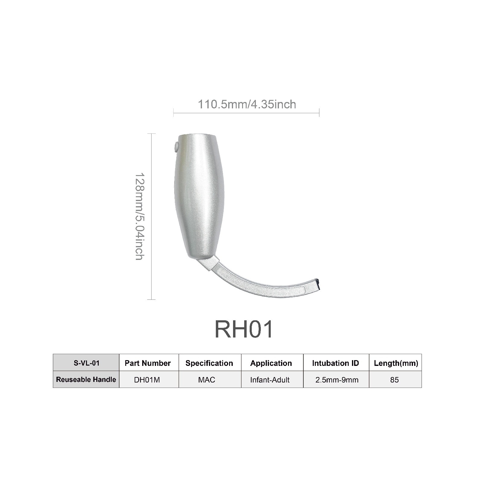 (US delivery)Video Laryngoscope display/ video stylet/Handle in parts