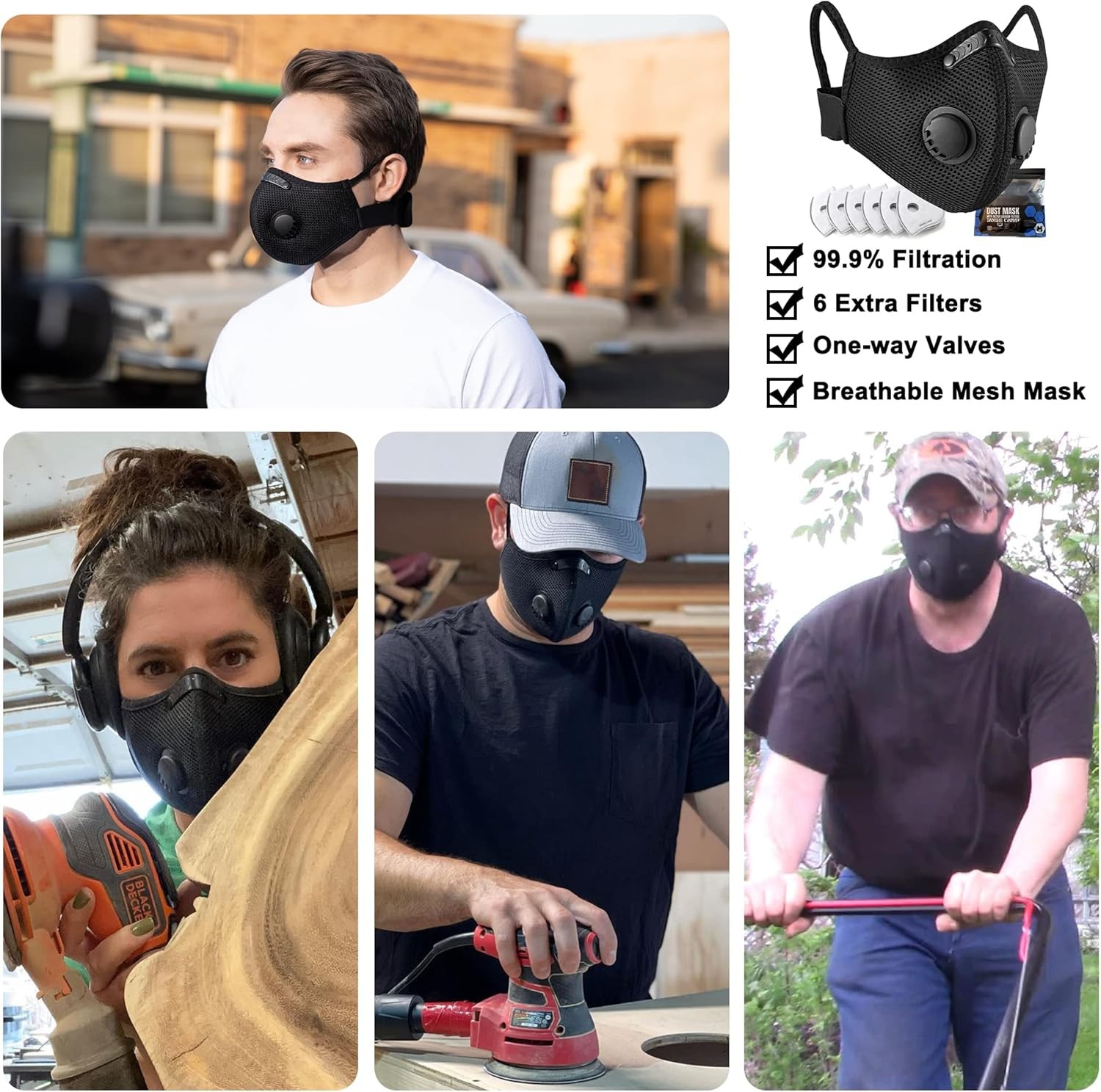Washable & Reusable Half-Face Shield – Anti-Dust/Pollution Protective Facepiece