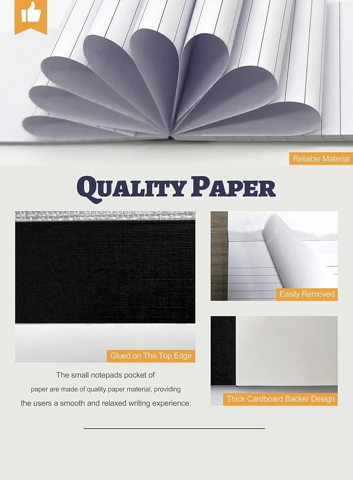 10 Pack Small Note Pads 3X5 Lined Small Pads of Pape Writing Pads Mini Notepads