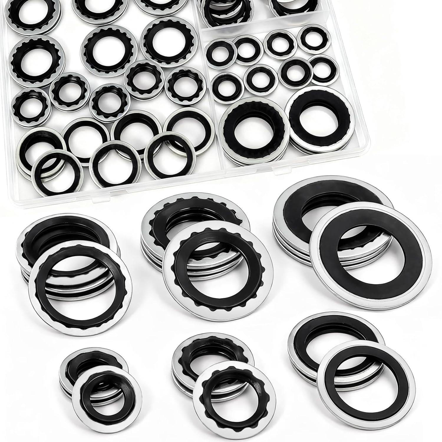 52 PCS AC Gasket Kit – R134A AC Seal Kit with Compressor Gaskets, A/C Line Seals