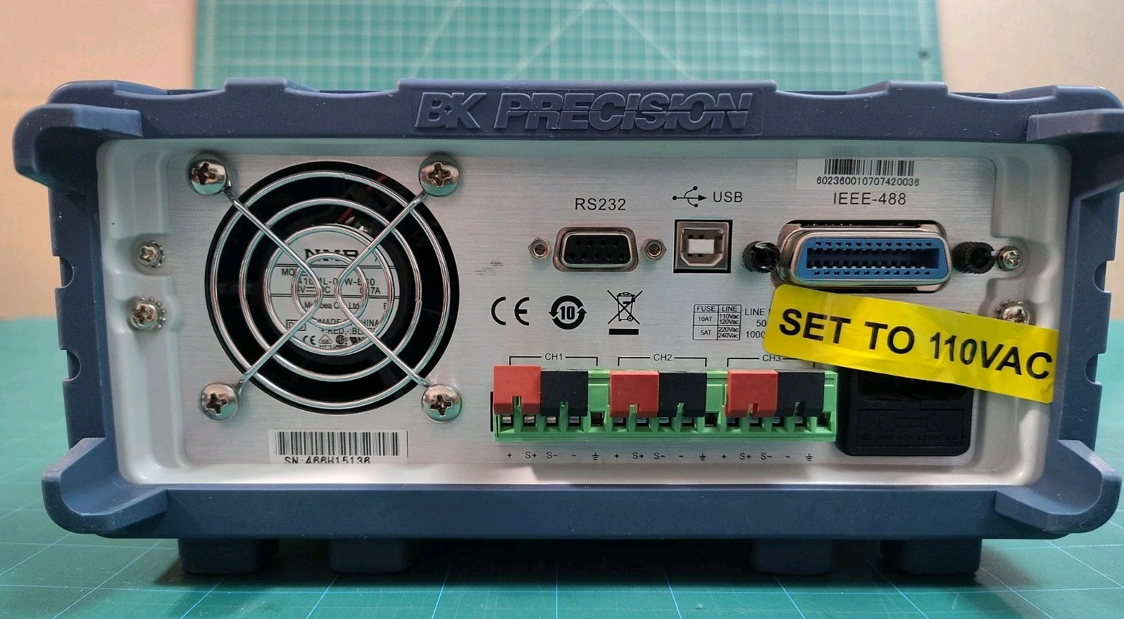 BK PRECISION 9131B DC TRIPLE POWER SUPPLY 30V/6A, 5V/3A, 375W BENCHTOP METER