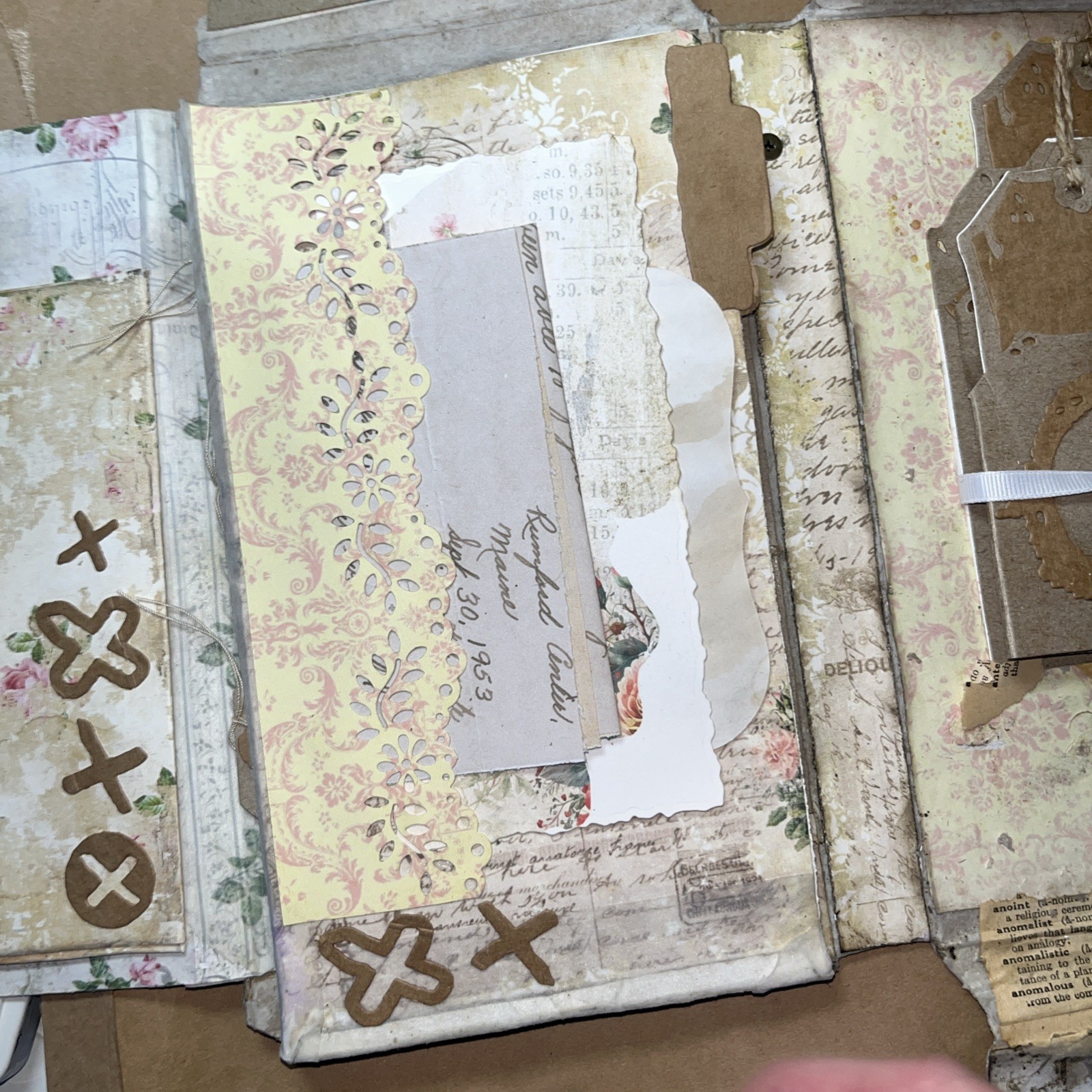 Handmade Junk Journal Folio Loaded with Flaps and Flips Working Lock And Keys