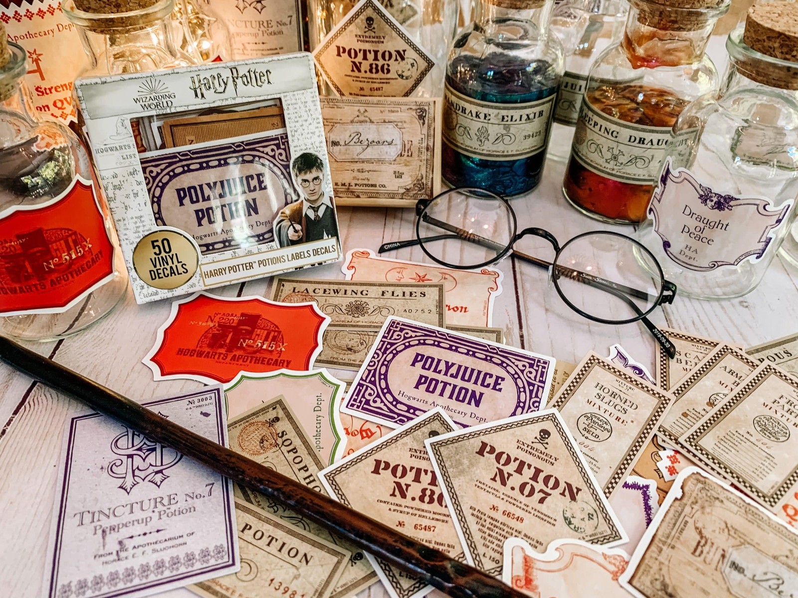 Conquest Journals Harry Potter Potions Labels 2*3.5 inches, Multicolor