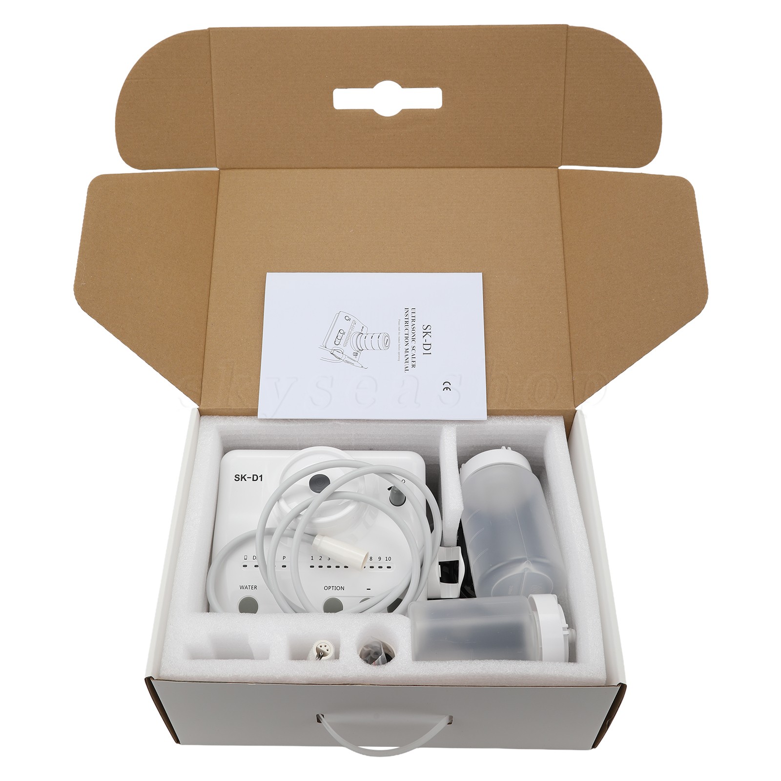 SK-D Dental Ultrasonic Scaler with 2 Water Bottles + 5 Tips DTE Free shipping