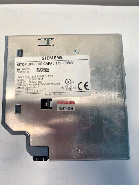 Siemens SITOP UPS500S 24VDC 15A 5KW 6EP1933-2EC51 Uninterruptible Power Supply