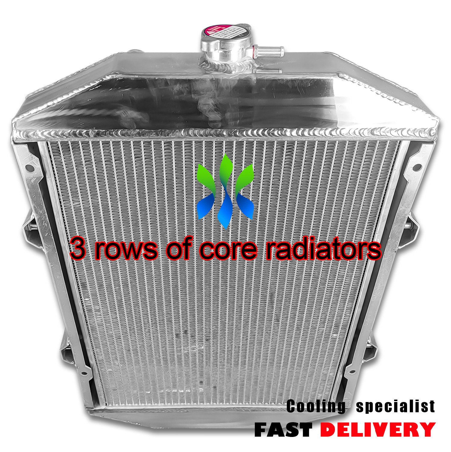 Aluminum Radiator For John Deere 1050 Compact Tractor OE# CH13963 & CH18416 3Row