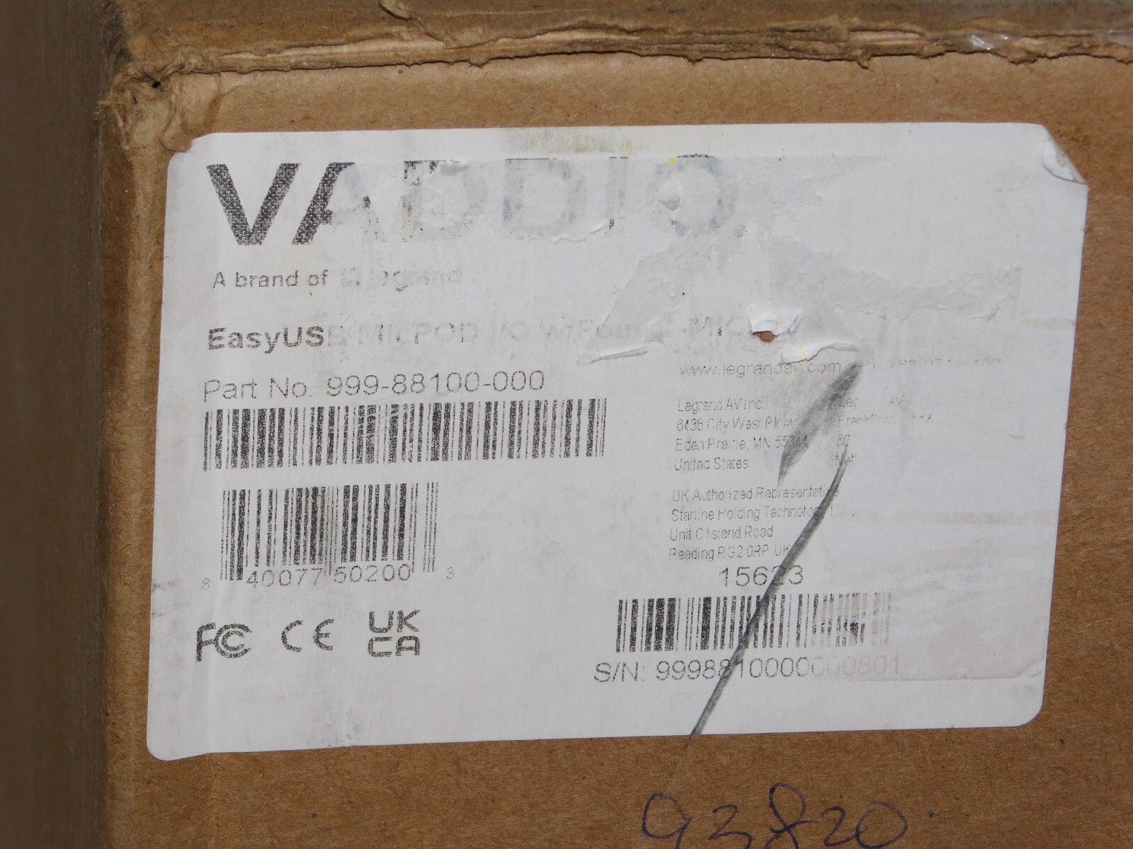 New Vaddio 999-88100-000 EasyUSB MicPOD I/O Interface with 4 Ceiling Microphones