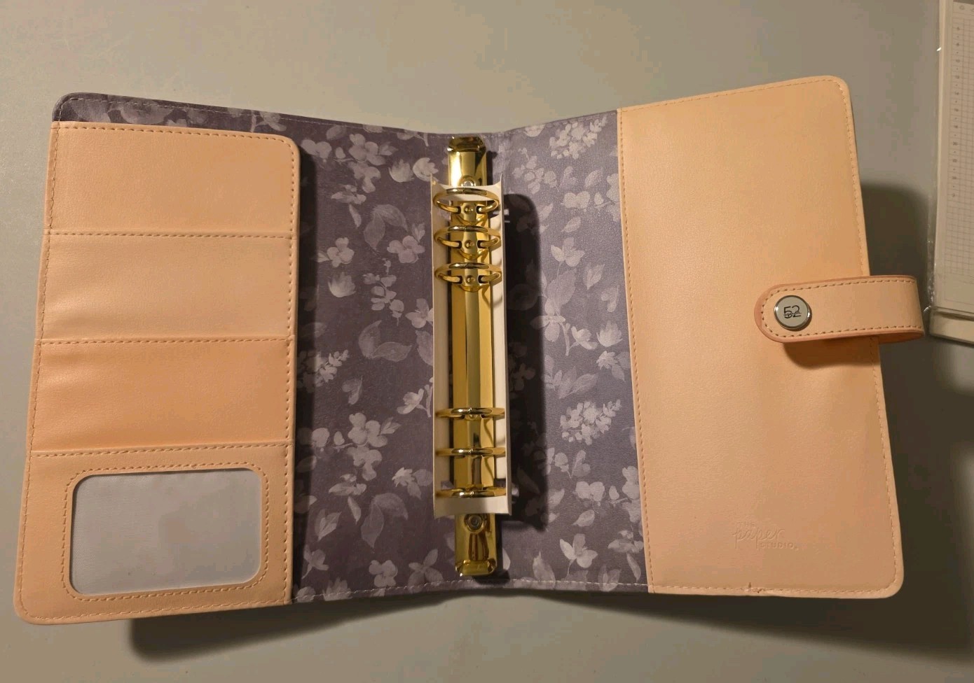 Agenda 52 Pink Floral Planner Binder 6-Ring Organizer Notebook 7×9 W/ Note Page