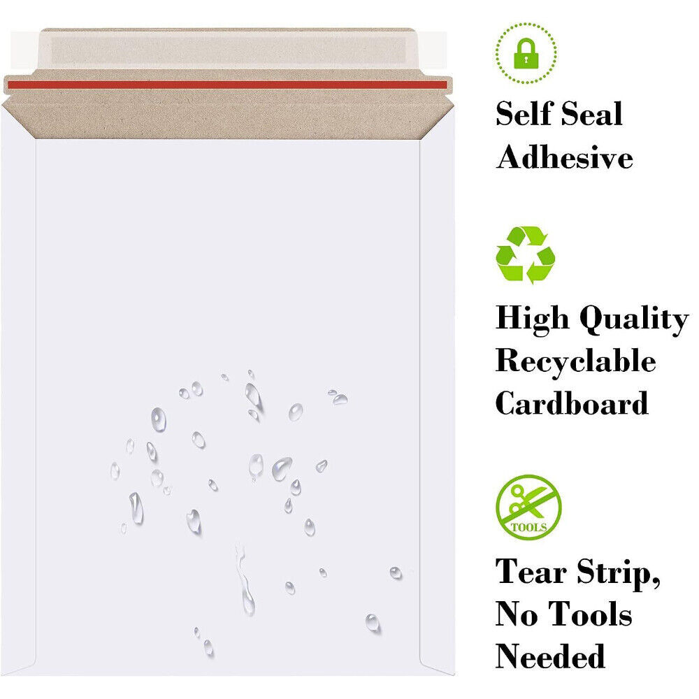 Photo Mailers Flat Document Self Seal Cardboard Shipping Envelope 6×8 7×9 9×11.5