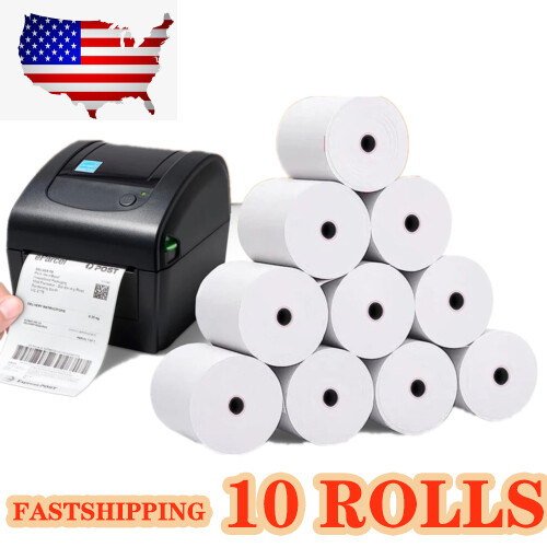 3-1/8″ x 230′ THERMAL POS RECEIPT PRINTER ROLL PAPER BPA FREE USA10 ROLLS