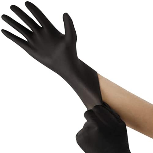 AGAG Black Nitrile Disposable Gloves 100 PCs 5mil Latex Free Ultra Strong Nit…
