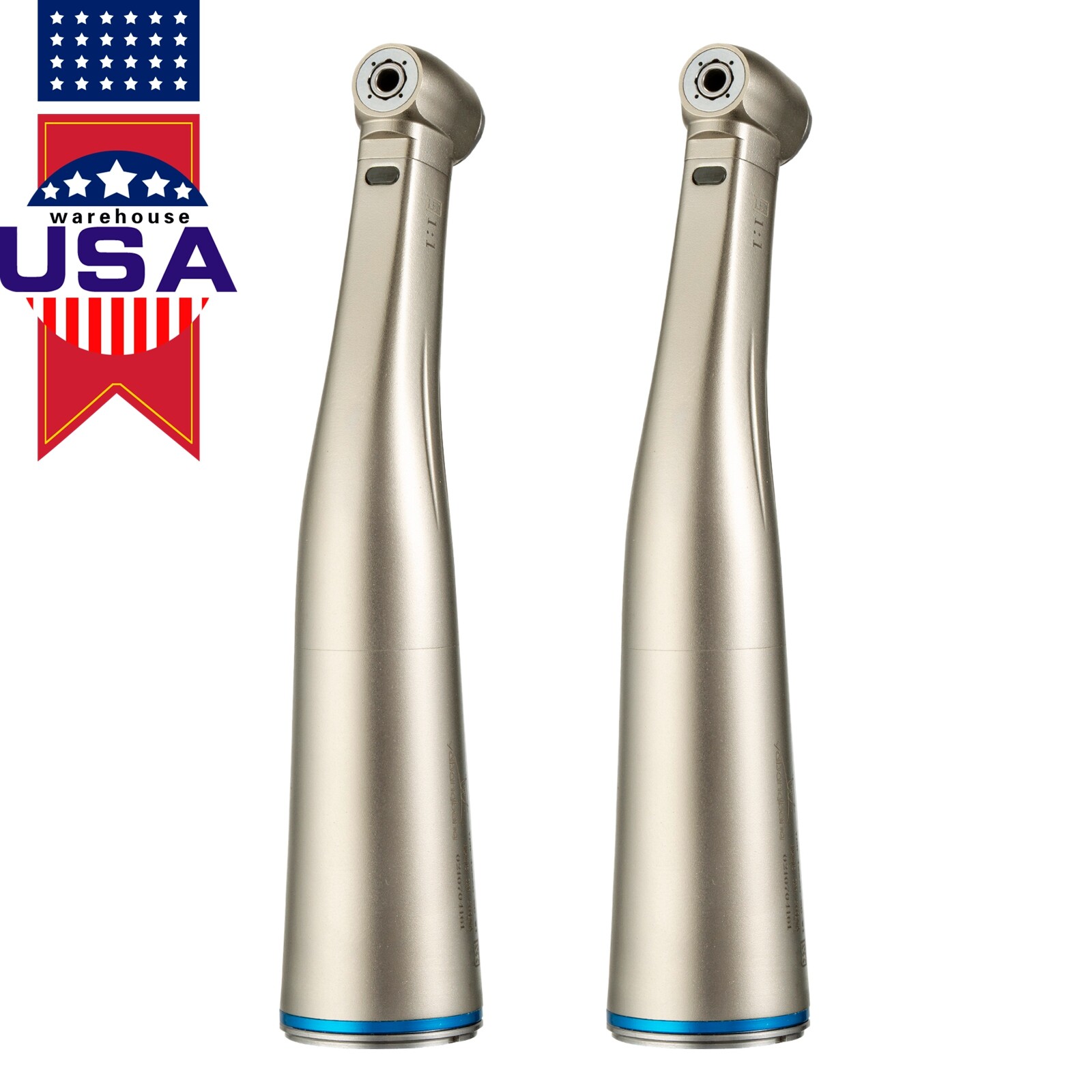 2 Ti-MAX X25L Dental 1:1 Fiber Optic Contra Angle Slow Speed Handpiece fits NSK
