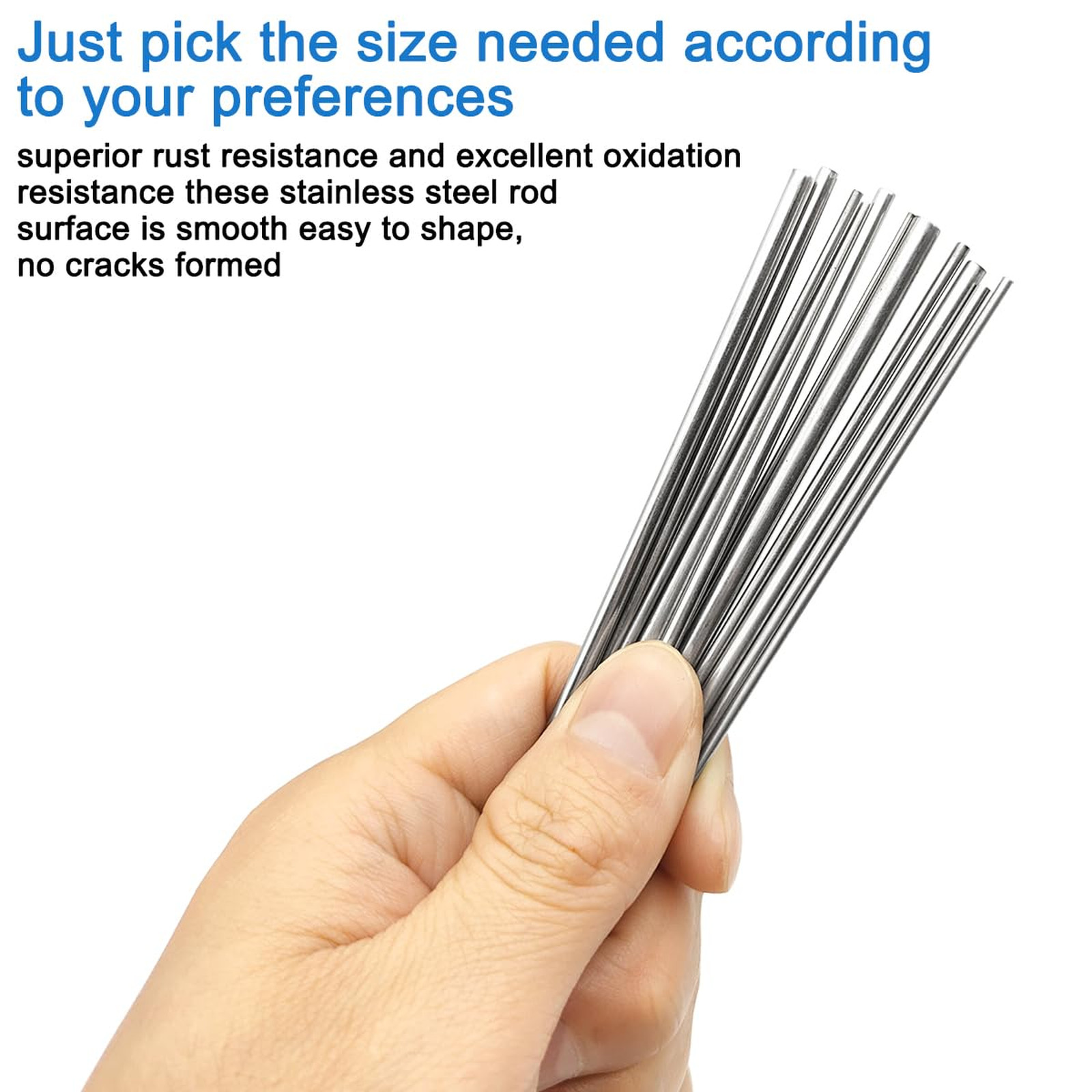 30 Pcs Stainless Steel Round Rods 6 Sizes 1mm 1.5mm 2mm 2.5mm 3mm 4mm 100mm